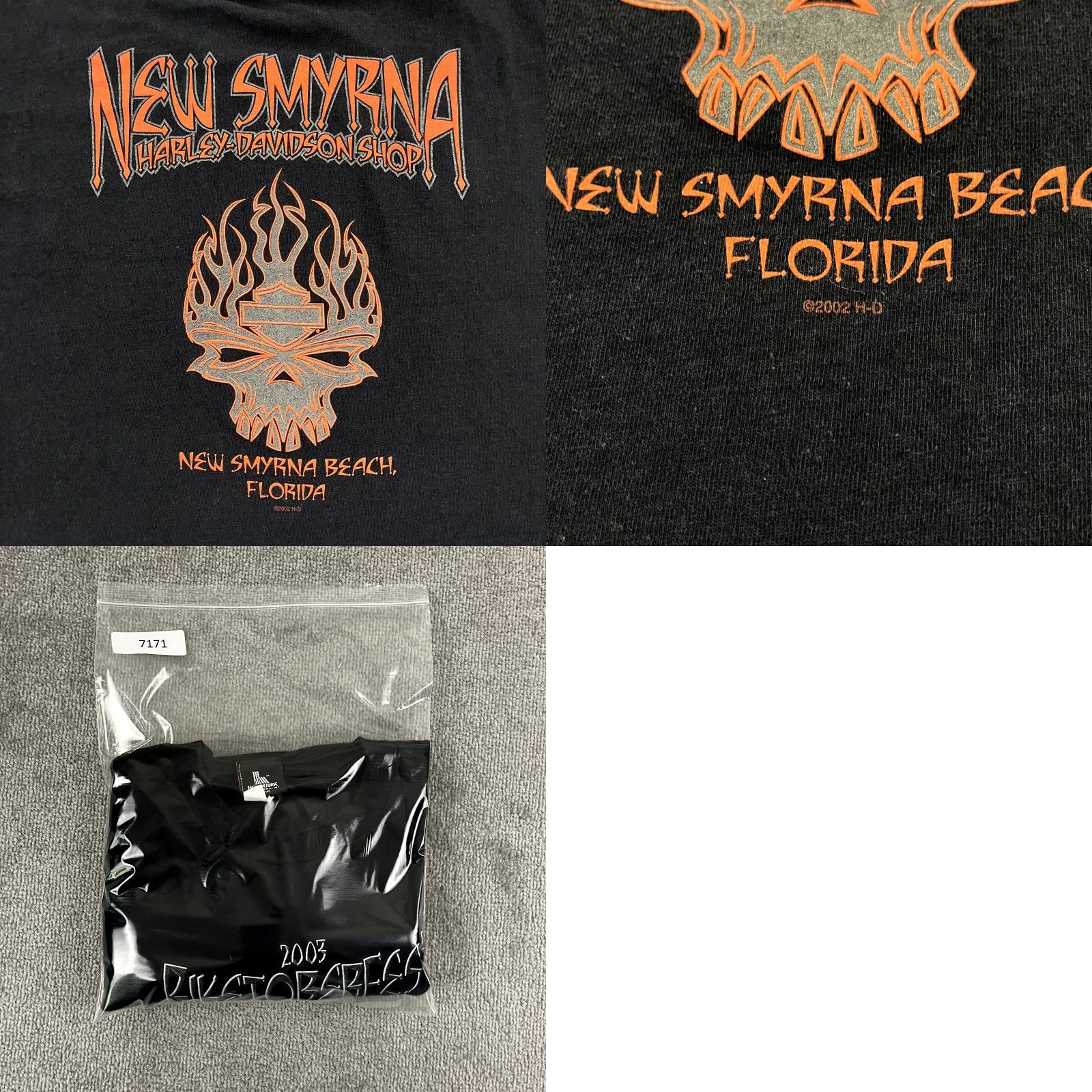 Harley Davidson VINTAGE Harley-Davidson Shirt Mens 2XL Black 2003 Biketoberfest New Smyrna Beach Florida Size US XXL / EU 58 / 5 - 8 Thumbnail
