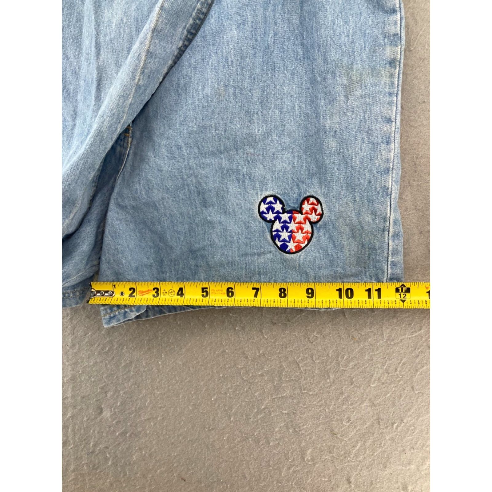 Mickey Unlimited Mickey Unlimited Women's Skort 11 Blue Denim Embroidered Casual 90s Cartoon Size 32" / US 10 / IT 46 - 6 Thumbnail