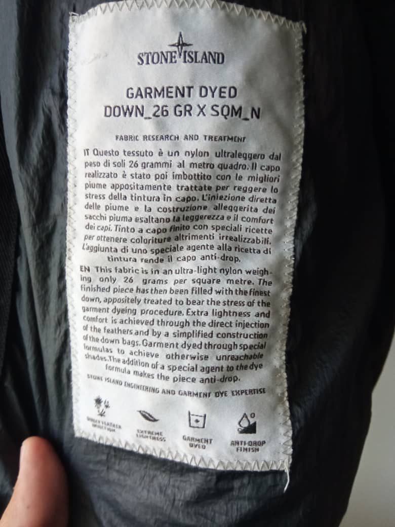 Stone Island Garment Dyed Down 26 GR X SQM N Jacket Size US L / EU 52-54 / 3 - 8 Thumbnail