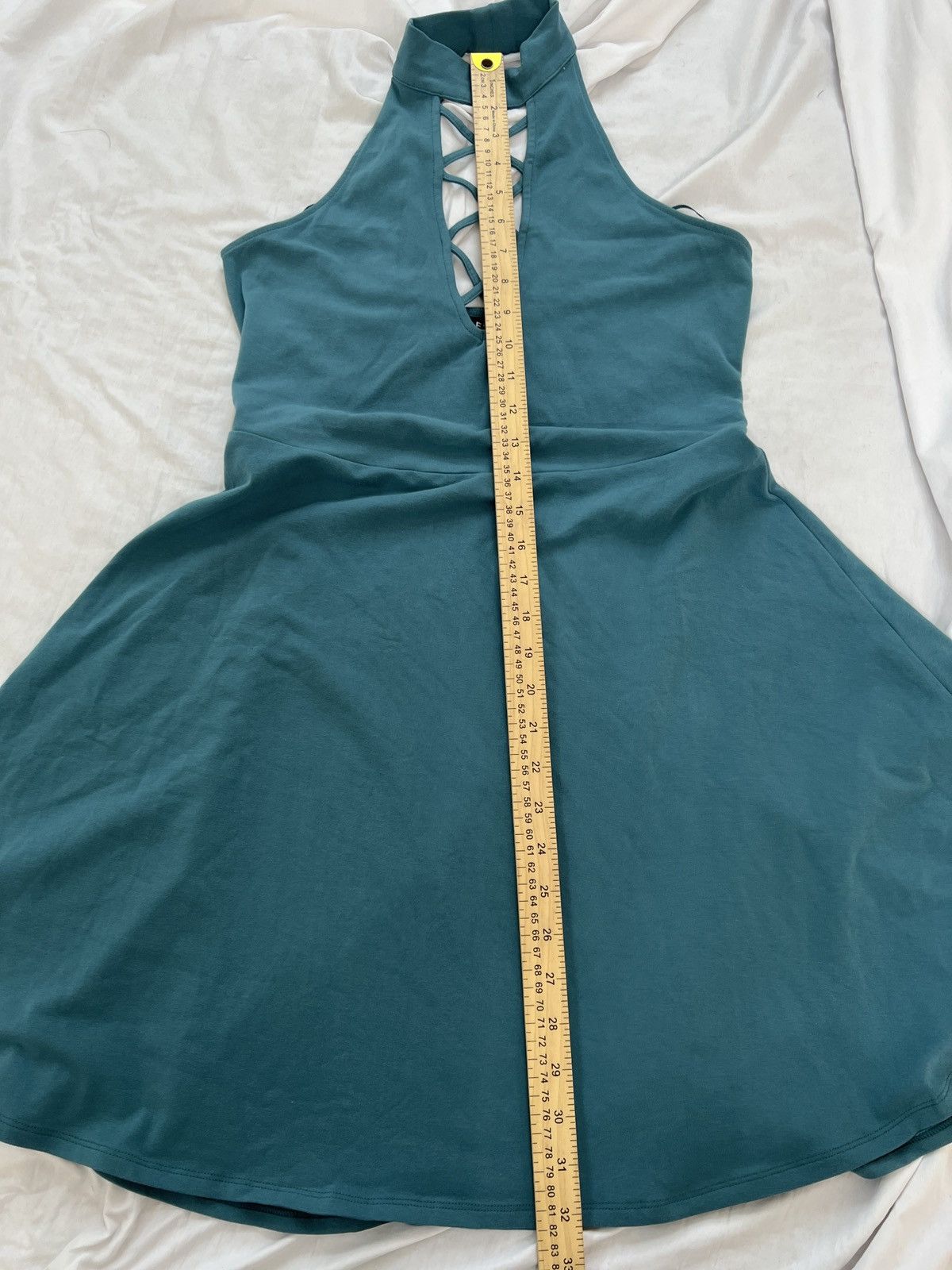 Express Express Teal Halter mini cotton Dress size M Size M / US 6-8 / IT 42-44 - 8 Thumbnail
