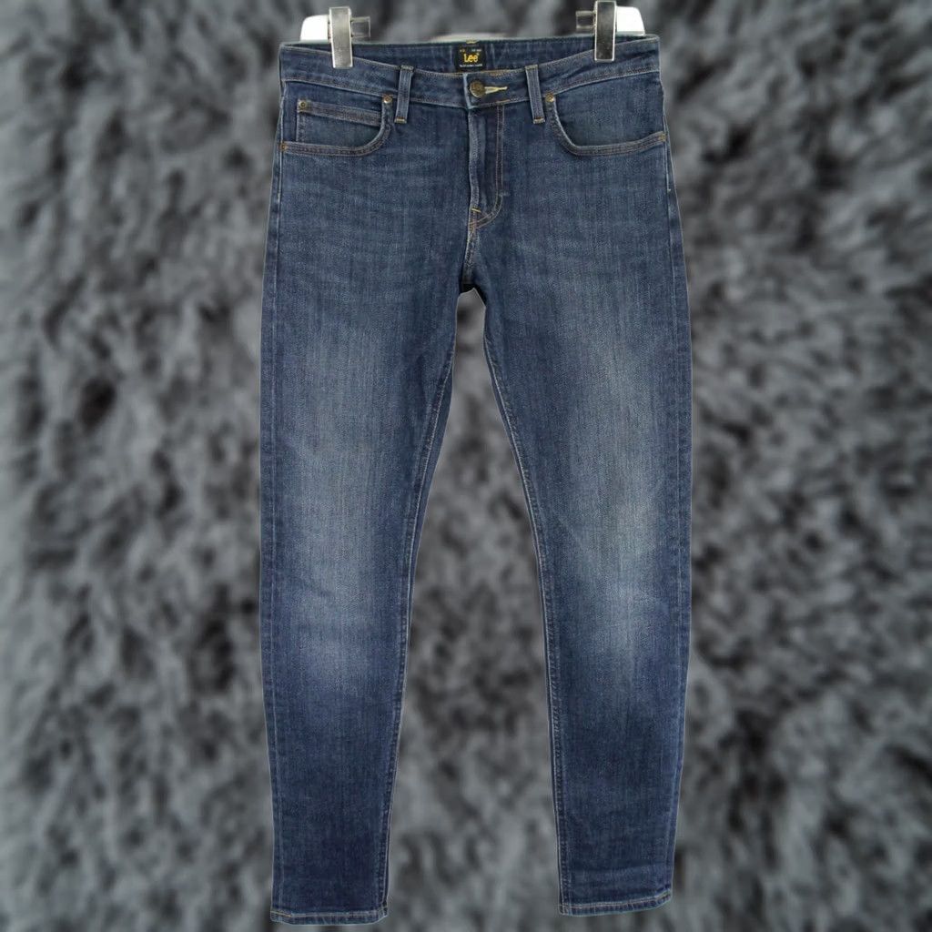 Lee Lee Malone Jeans Men's W31/L32 Slim Fit Blue Faded Whiskers Stretch Zip Fly Size US 31 - 1 Thumbnail