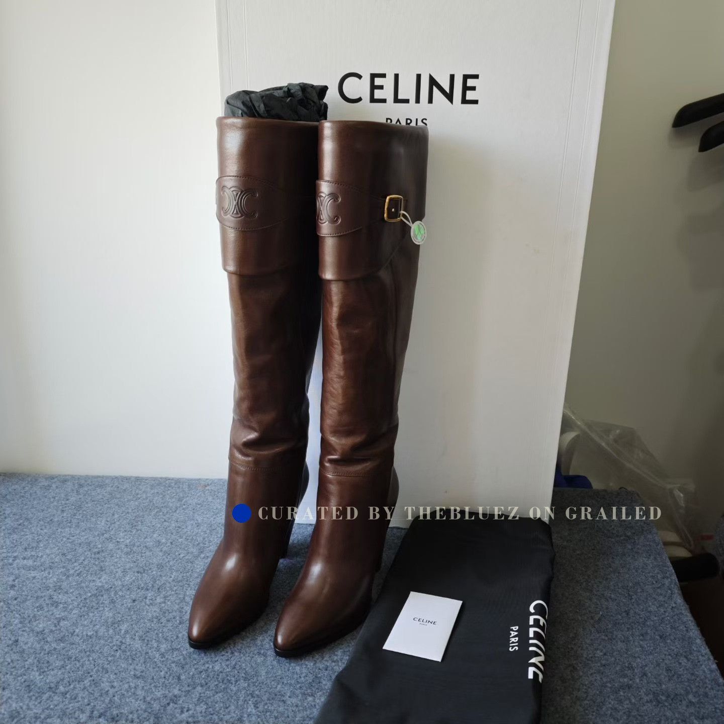 Celine Celine TRIOMPHE WILTERN Knee-High Boots Size US 7.5 / IT 37.5 - 1 Thumbnail