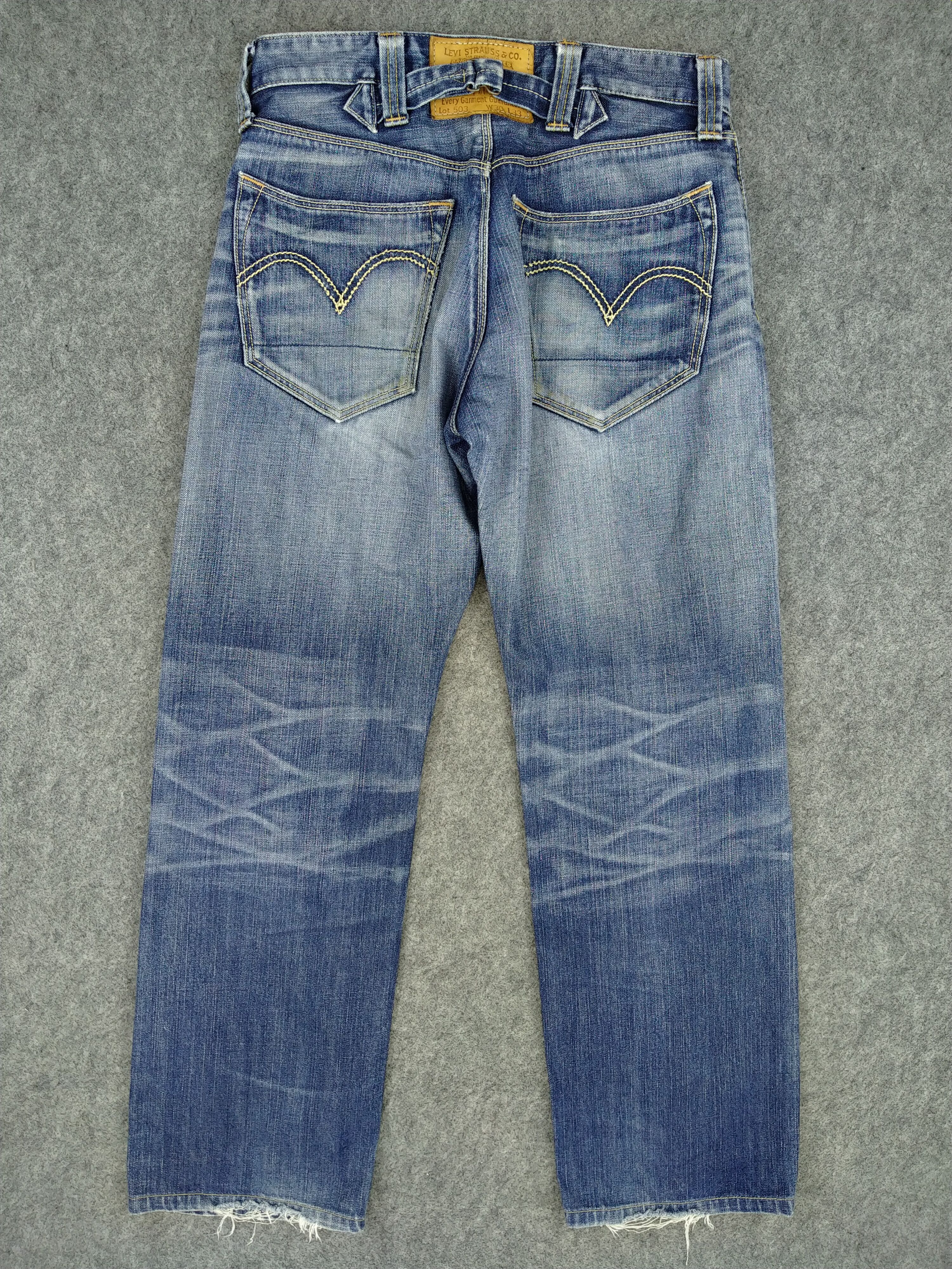 Vintage Distressed Blue Vintage Levi's 503 31x30.5 Denim -JN928 Size US 31 - 2 Thumbnail