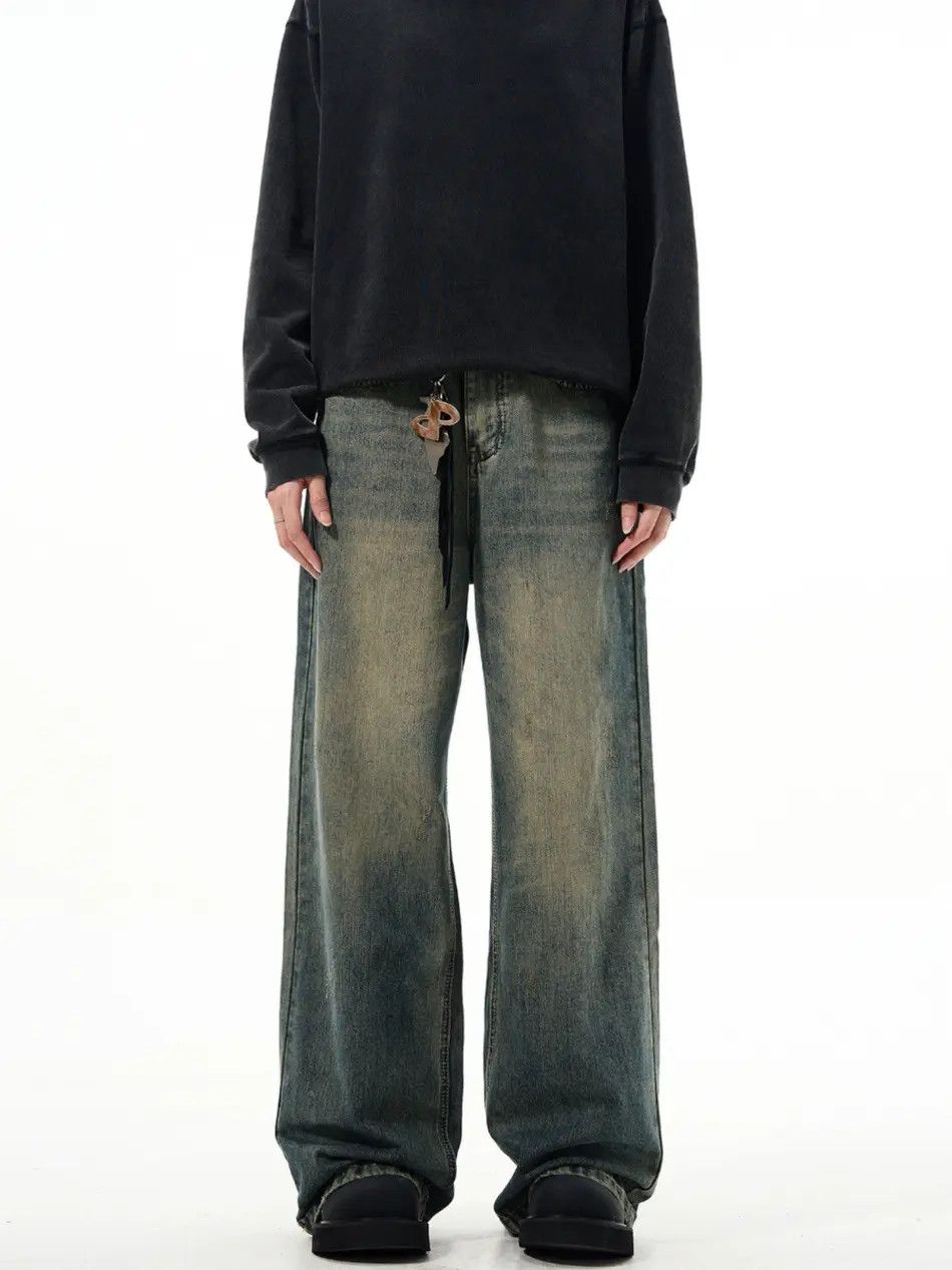 Japanese Brand × Jean Retro loose straight leg wide leg jeans Size US 32 / EU 48 - 2 Thumbnail