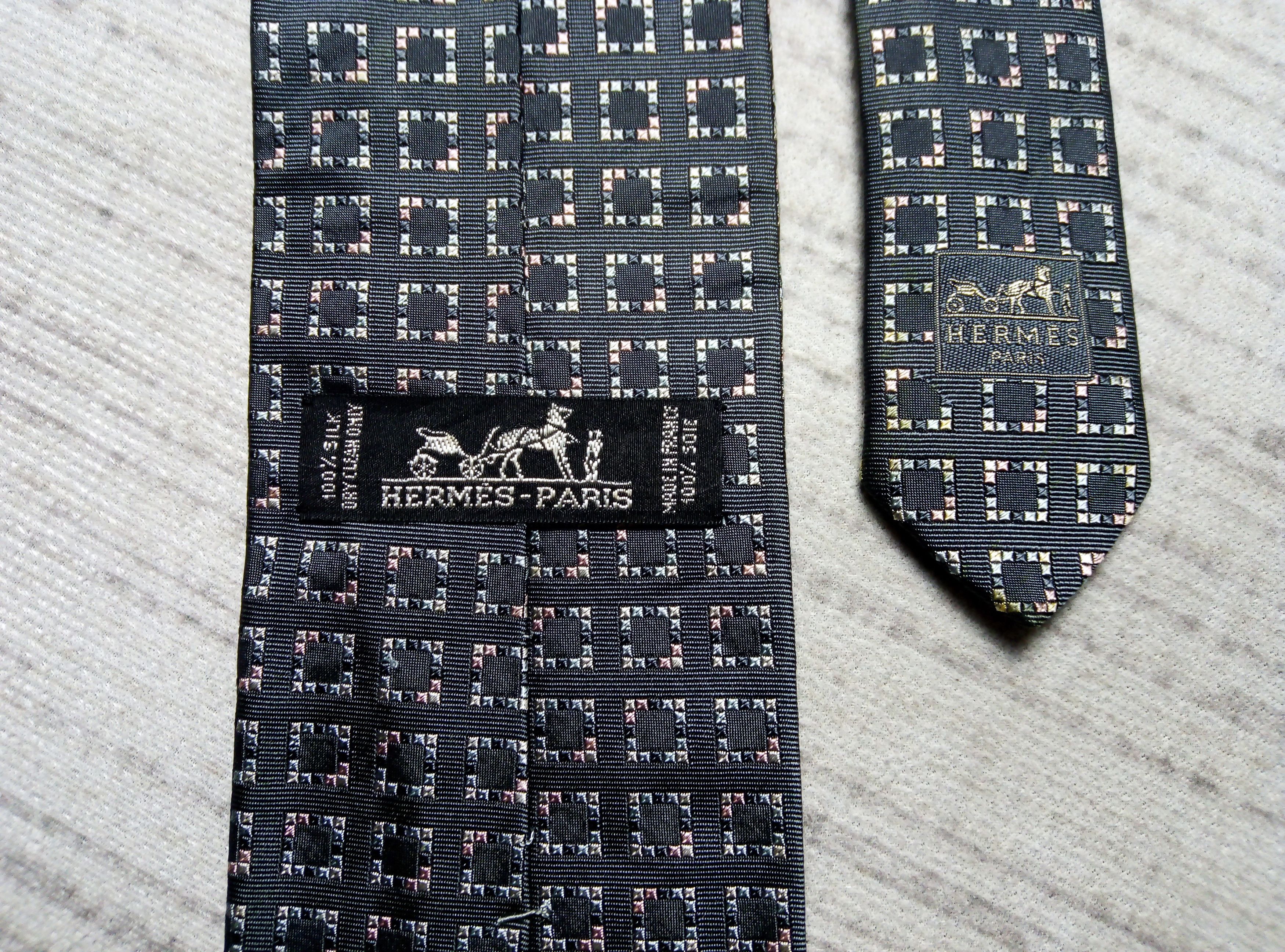 Hermes Hermes jacquard necktie silk woven tie H collection Size ONE SIZE - 3 Thumbnail