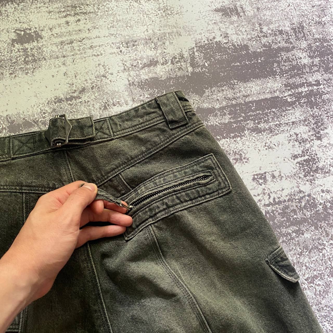 Japanese Brand Vintage If Six Was Nine ADJACENT Grey Denim Cargo Size US 32 / EU 48 - 6 Thumbnail