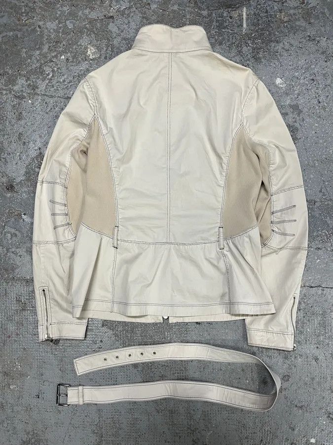 Designer × Prada × Vintage SS2002 Prada Beige Light Belted Zip-up Jacket Size US S / EU 44-46 / 1 - 6 Thumbnail