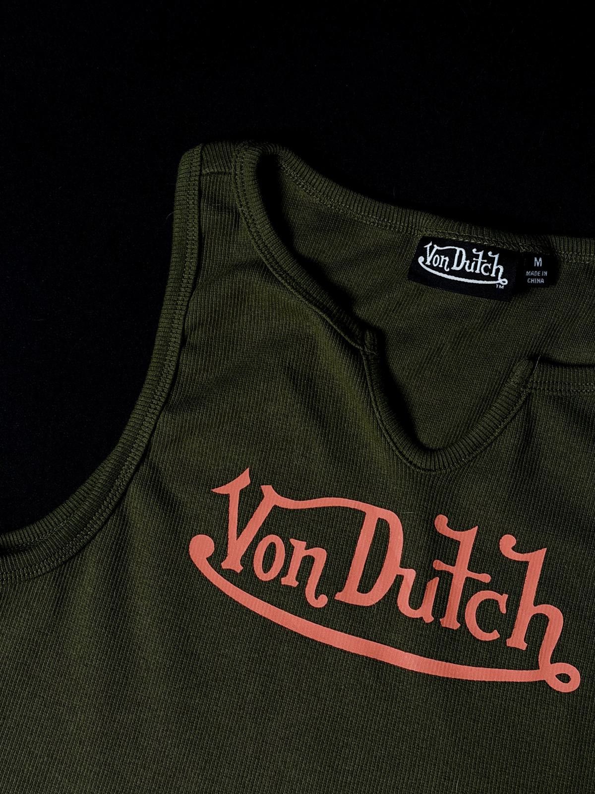 Von Dutch Y2k Von Dutch Classic Logo Cropped Olive Green Tank Top M Size M / US 6-8 / IT 42-44 - 3 Thumbnail