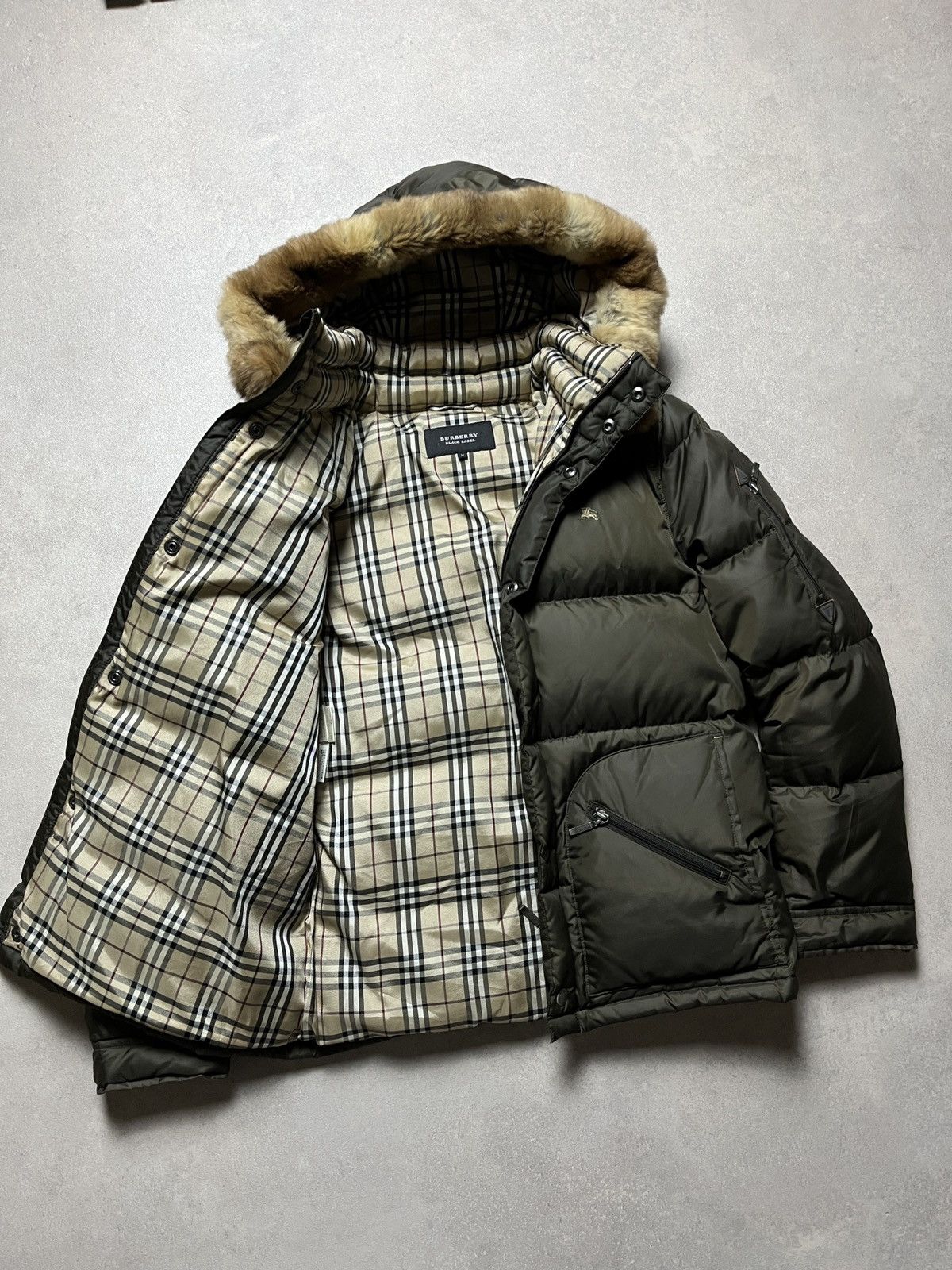 Burberry Vintage Burberry Black Label Japan Fur Puffer Green Jacket Size US M / EU 48-50 / 2 - 4 Thumbnail