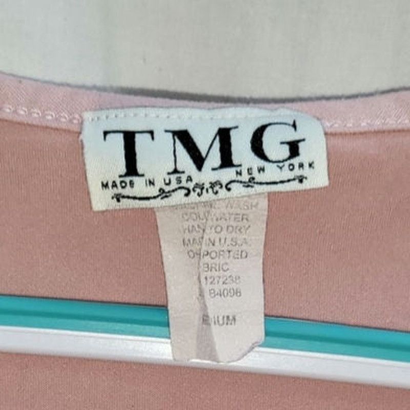 Other TMG New York Blush Pink Tie-Front Short Sleeve Blouse Size M Size M / US 6-8 / IT 42-44 - 3 Thumbnail