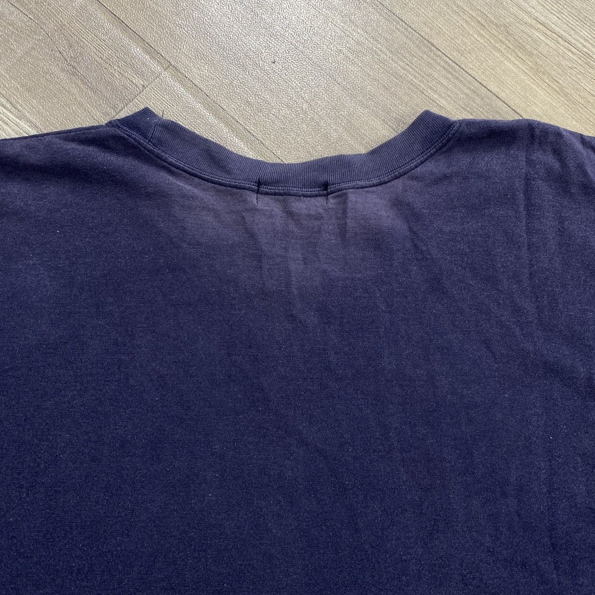 Issey Miyake 1990s Vintage Issey Miyake Iconic Logo Tshirt Navy Designer Size US S / EU 44-46 / 1 - 8 Thumbnail