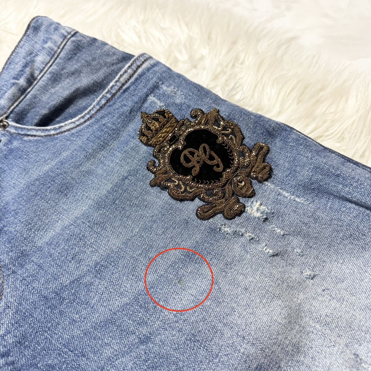 Dolce & Gabbana DG Crown Patchwork Denim Jeans
