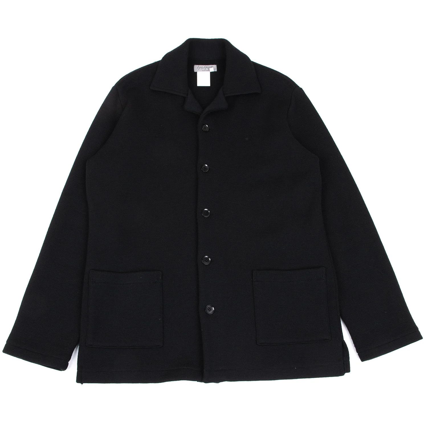 Yohji Yamamoto Yohji Yamamoto Wool Knit Jacket Black 3 Size US L / EU 52-54 / 3 - 1 Thumbnail