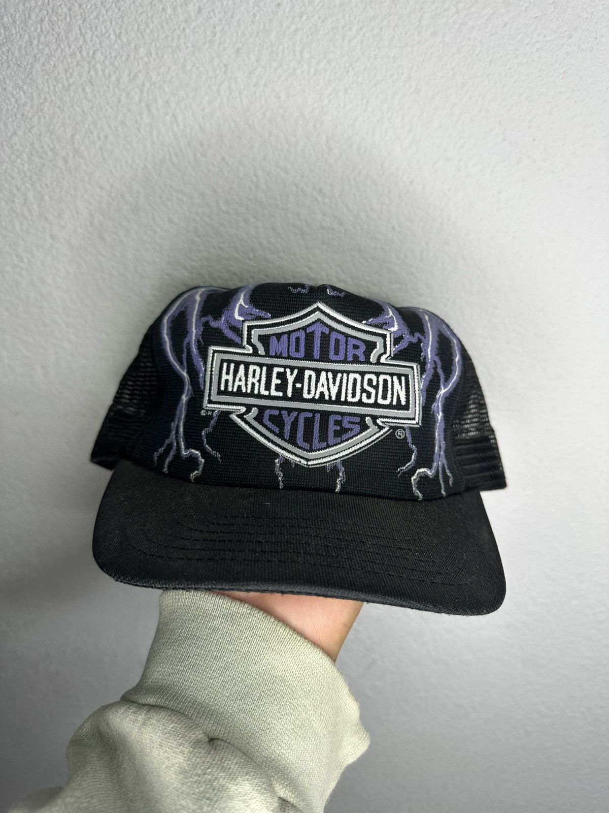Harley Davidson Vintage Harley Davidson lightning hat Size ONE SIZE - 1 Thumbnail