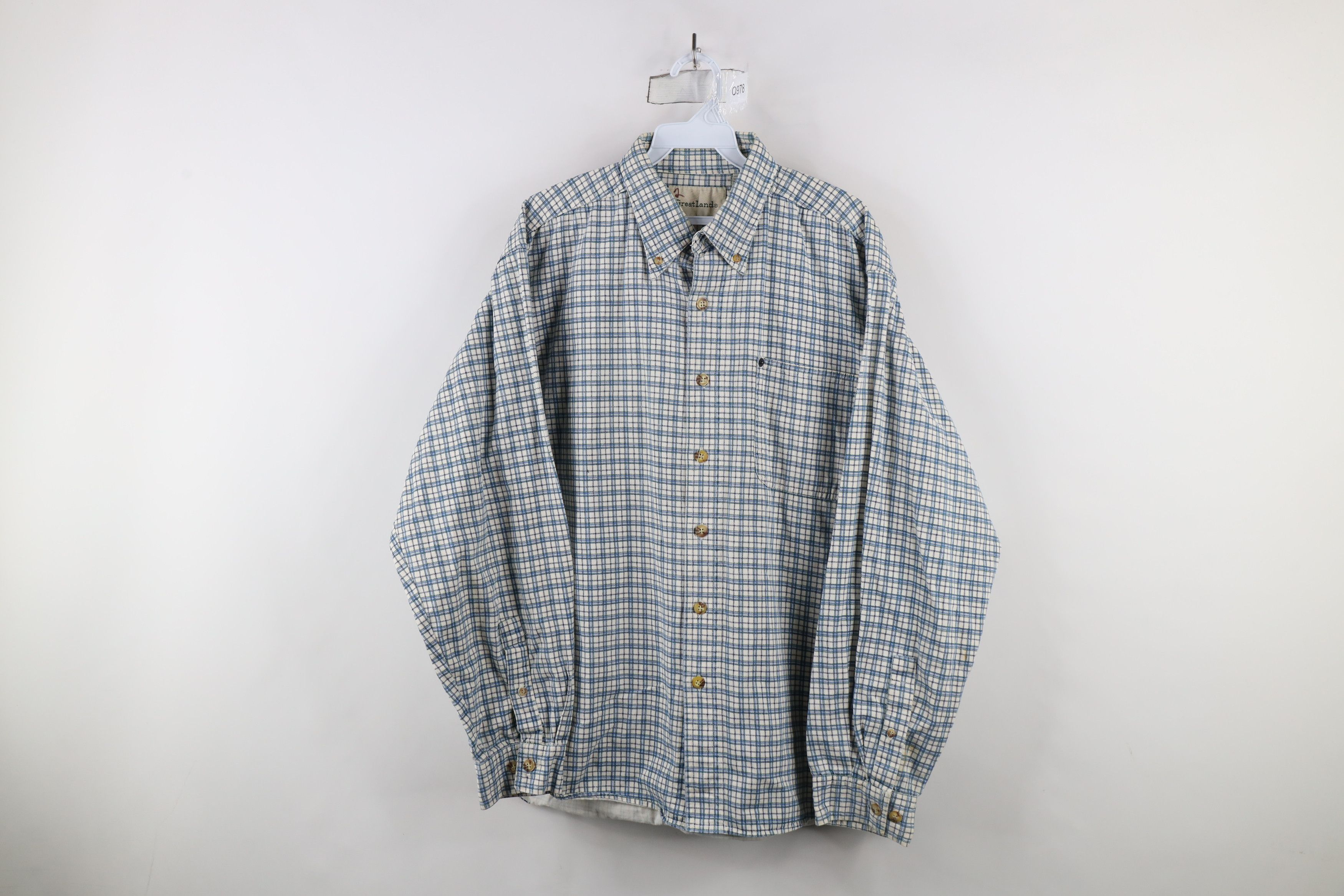 Vintage Vintage 90s Streetwear Heavyweight Collared Button Shirt Size US L / EU 52-54 / 3 - 1 Thumbnail