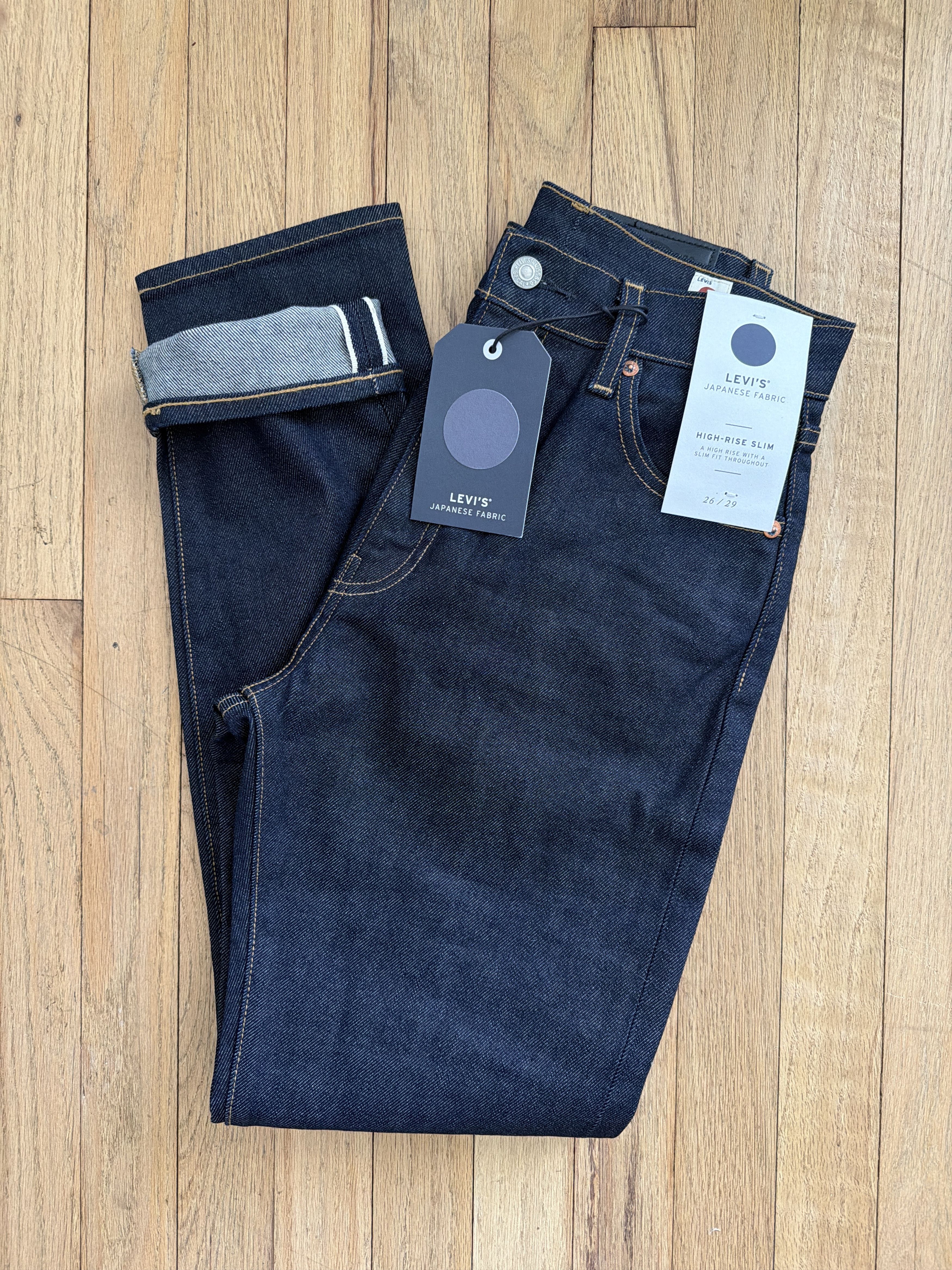 Levi's Levi‘s Blue Tag Japanese Selvedge High-Rise Slim Fit Size 26" / US 2 / IT 38 - 1 Thumbnail
