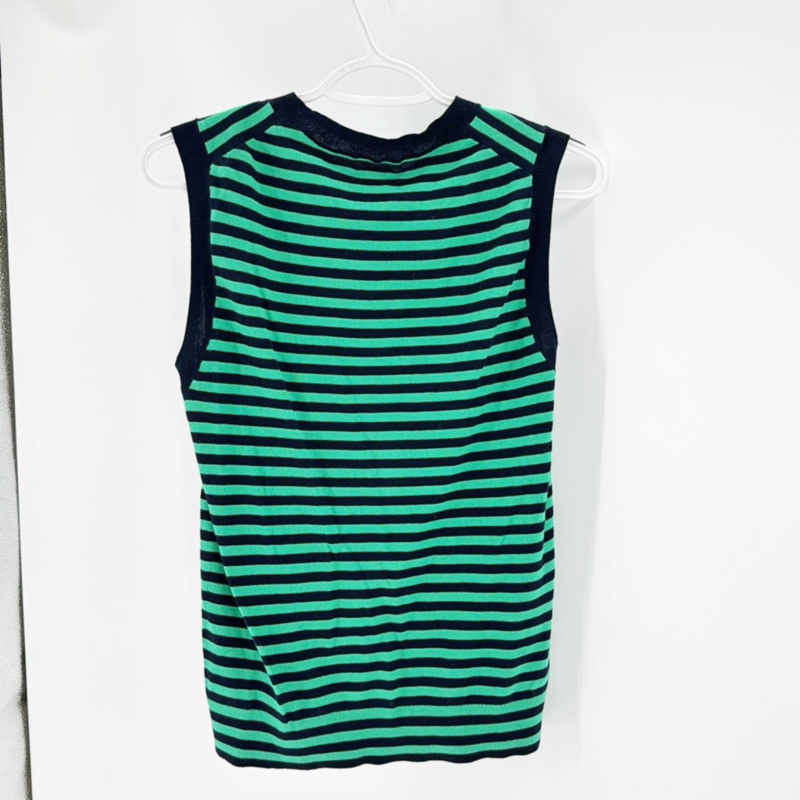J.Crew J.Crew Striped Caryn cardigan sweater green blue classic set Size S / US 4 / IT 40 - 5 Thumbnail