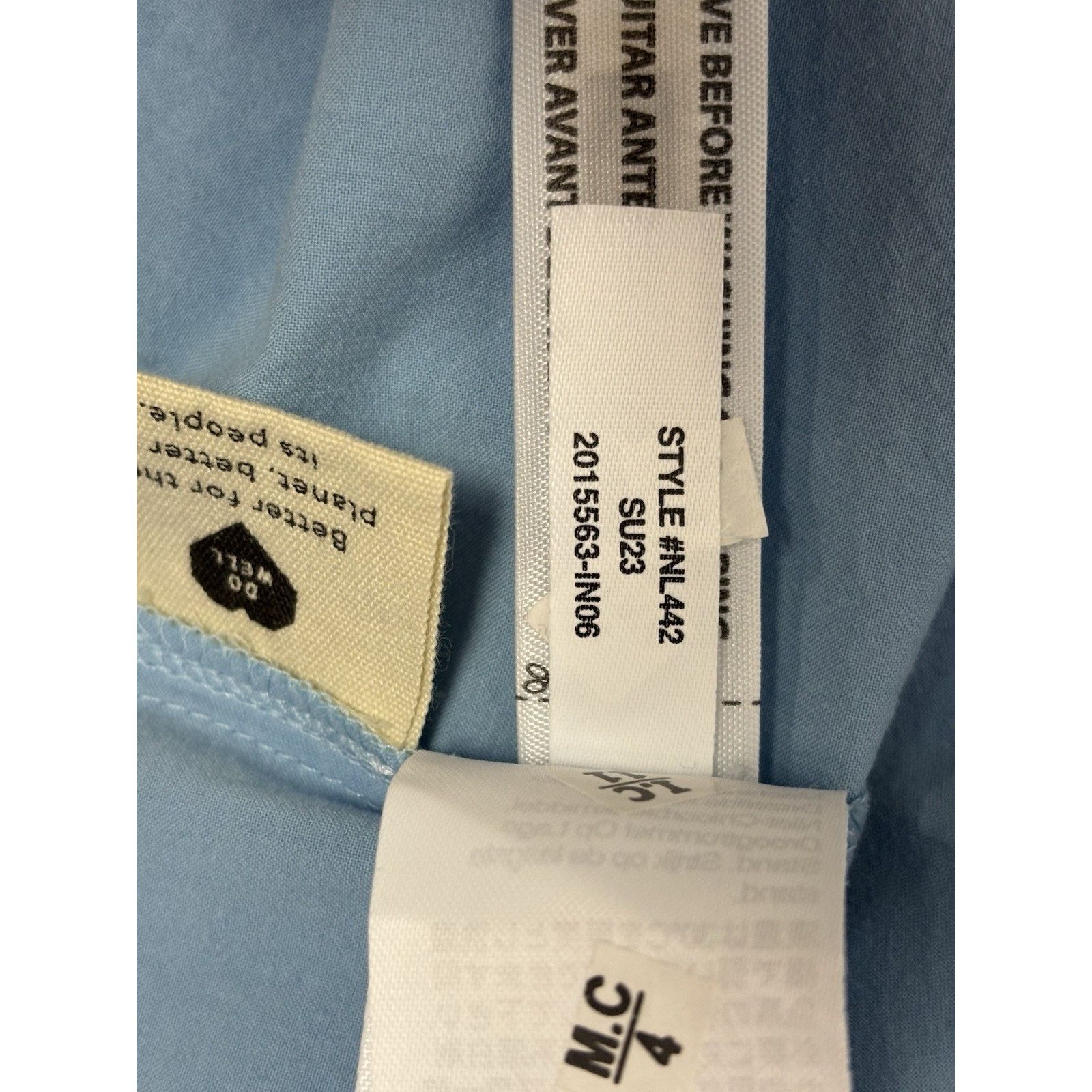 Madewell Madewell Blue Empire Waist Midi Dress Cutout Back Size 4 Size S / US 4 / IT 40 - 9 Thumbnail