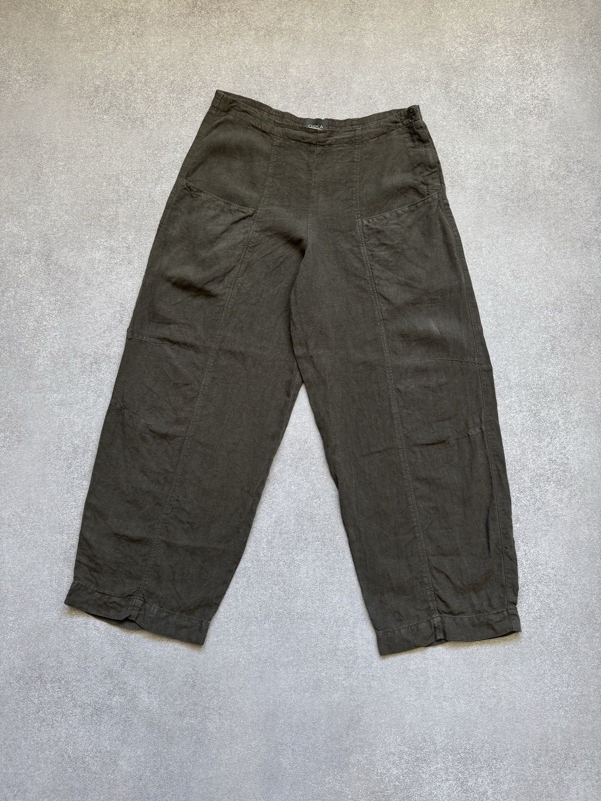 OSKA Oska Linen Woman Japanese Parachute Wide Leg Pants Size 3 Size 32" / US 10 / IT 46 - 2 Thumbnail