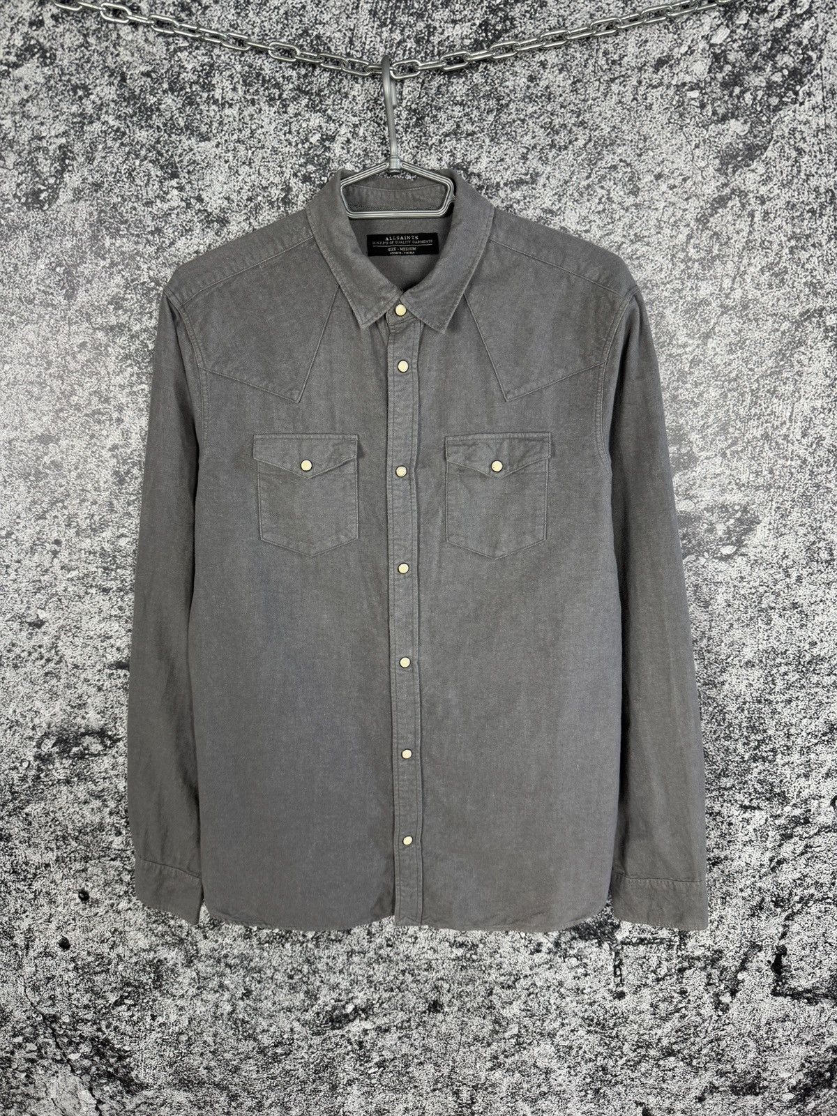 Allsaints Allsaints Helm Long Sleeve Riveted Shirt Button Up Size M Size US M / EU 48-50 / 2 - 1 Thumbnail