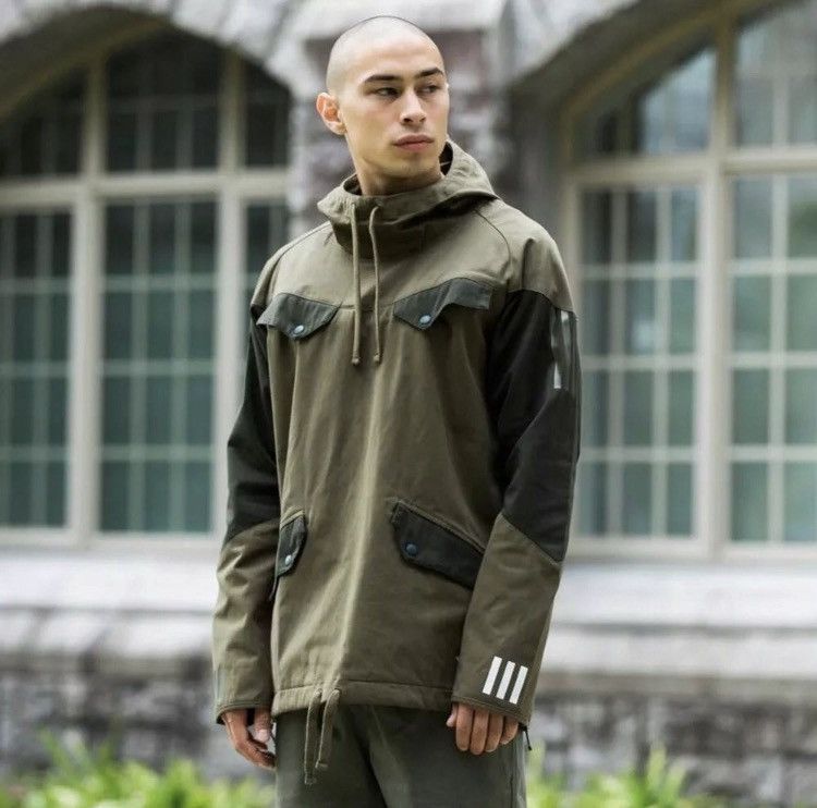 image of Adidas x White Mountaineering Pullover Jacket Bq4126 in Camo, Men's (Size Large)