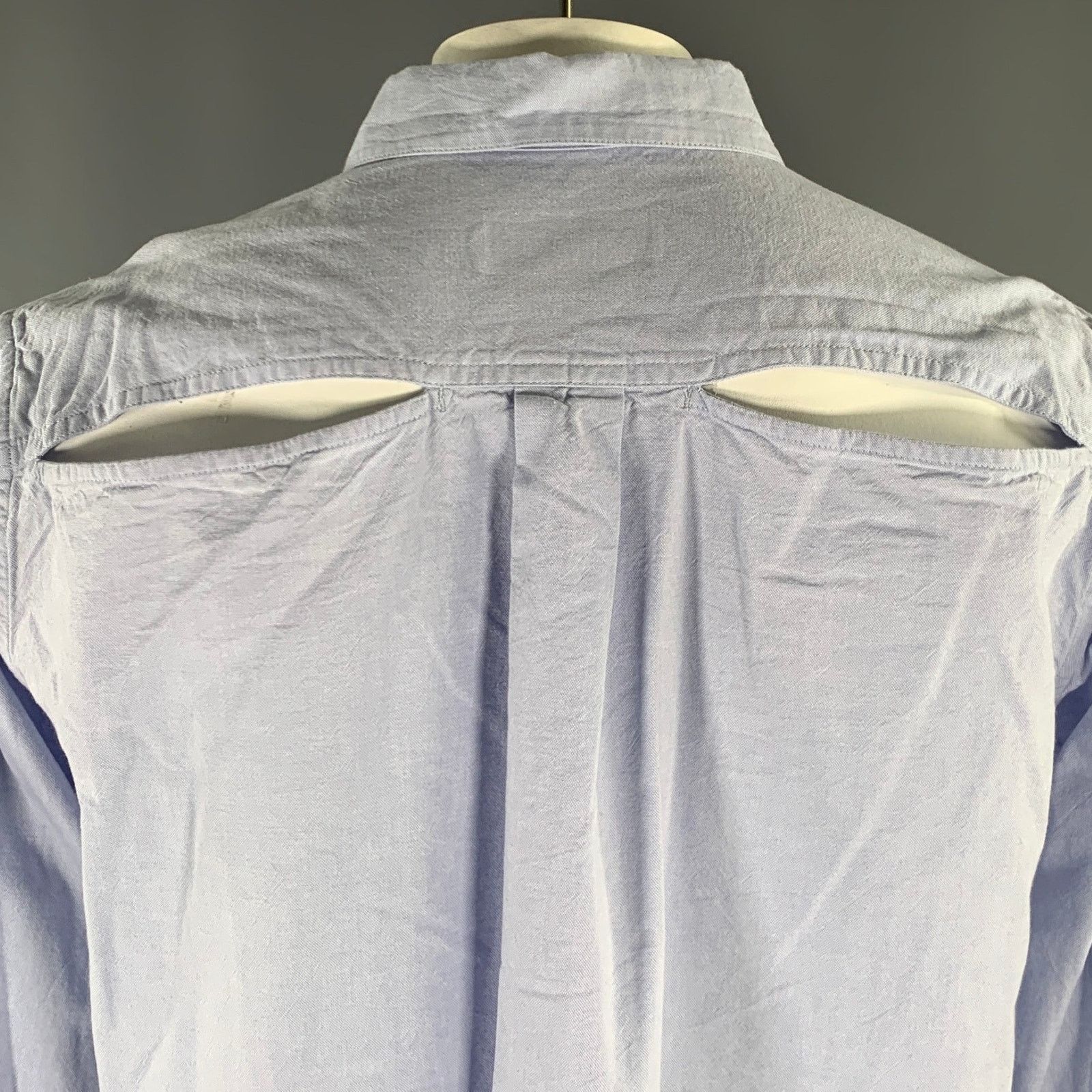 Other K.NGSLEY Size L Blue Woven Cotton Hidden Placket LS Shirt Size US L / EU 52-54 / 3 - 2 Thumbnail