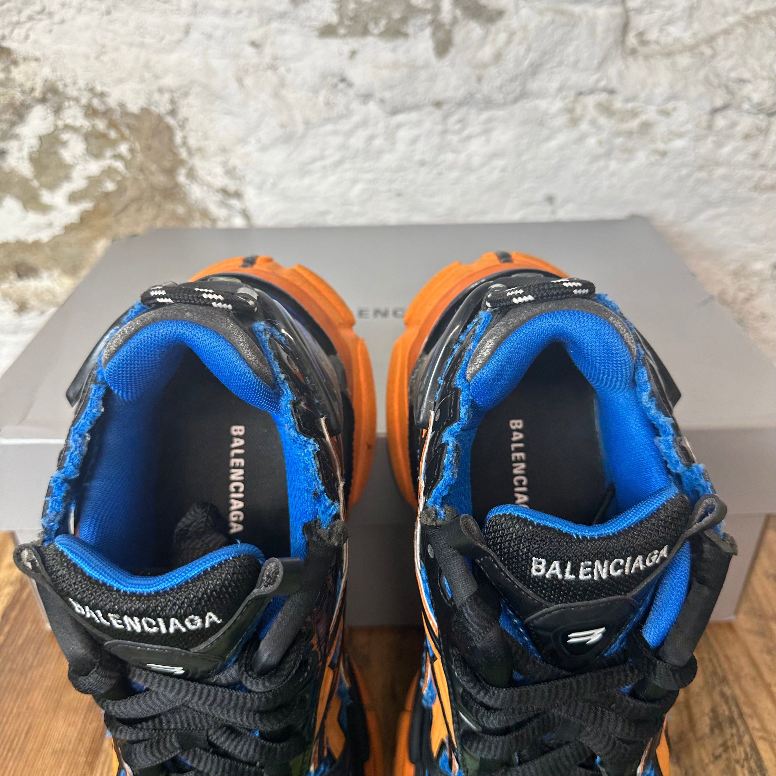 Balenciaga Balenciaga Runner Black Orange Blue Sneaker Sz 6.5 (39) Size US 6.5 / EU 39-40 - 4 Thumbnail