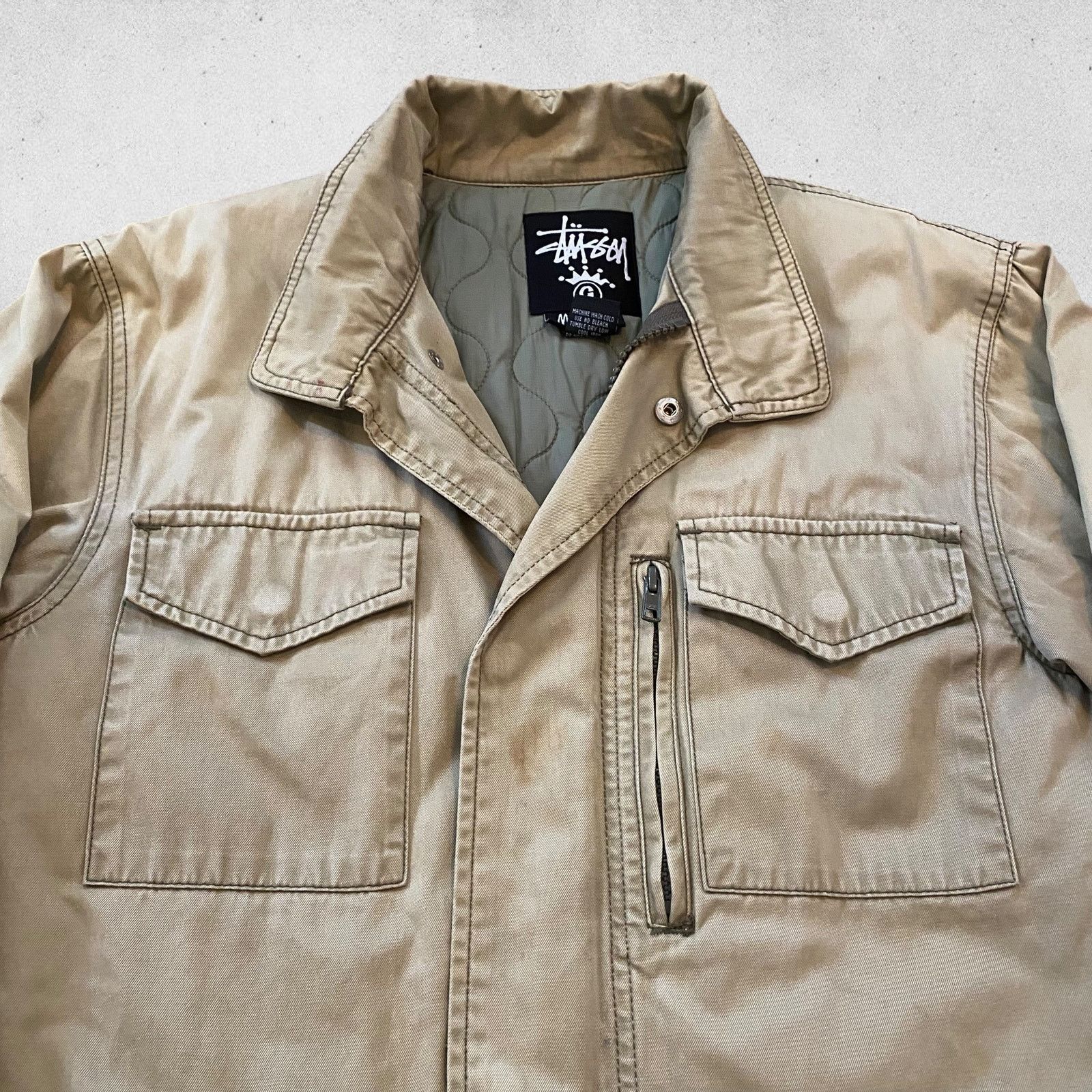Stussy Vintage Stussy Military M-65 Field Jacket Khaki Size US M / EU 48-50 / 2 - 2 Thumbnail