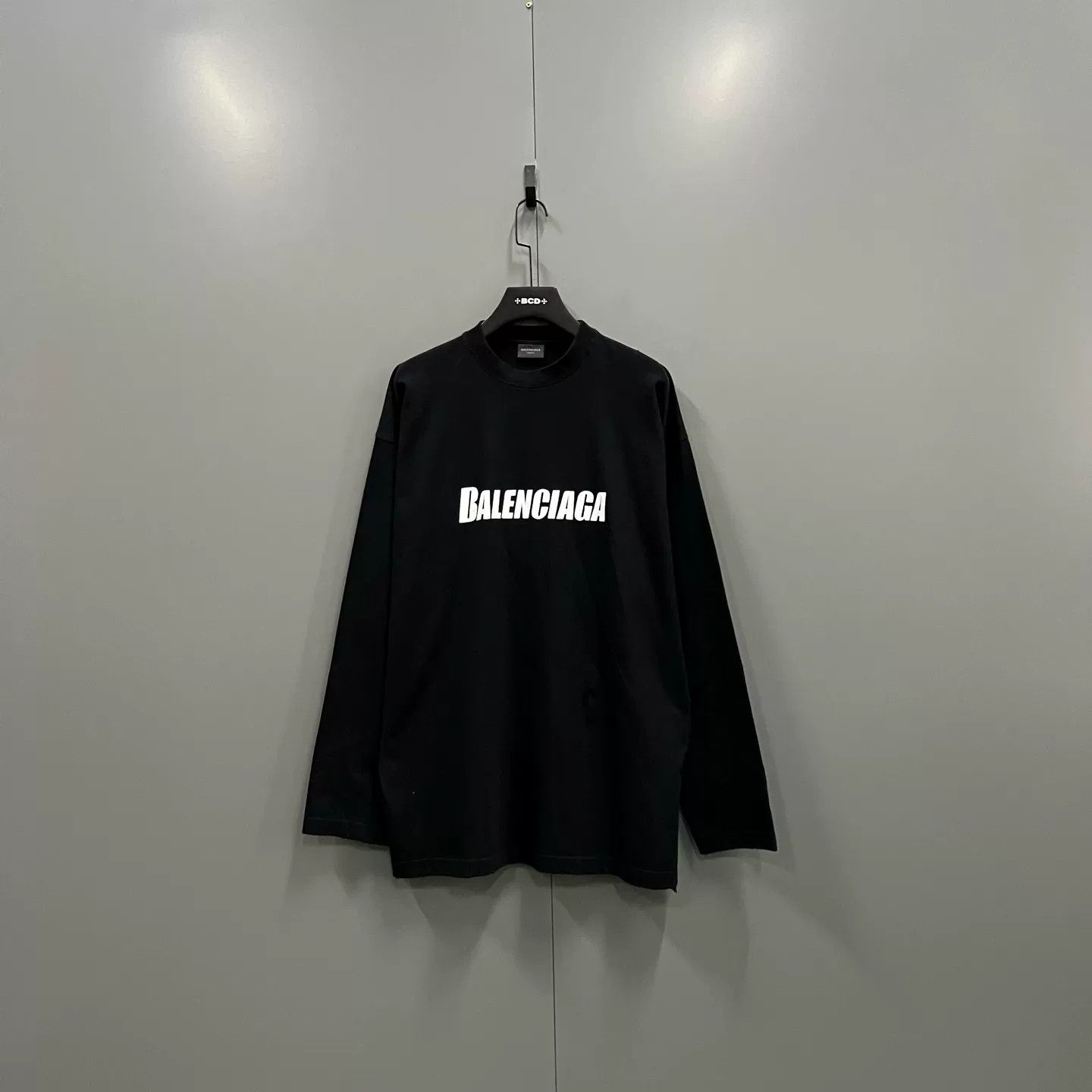 Balenciaga Balenciaga Black Logo Print Long Sleeve Size US M / EU 48-50 / 2 - 1 Thumbnail