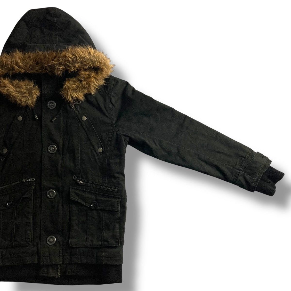 If Six Was Nine 🇯🇵 IN THE ATTIC PUNK GOTHIC DETACHABLE FUR HOODIE JACKET Size US L / EU 52-54 / 3 - 6 Thumbnail
