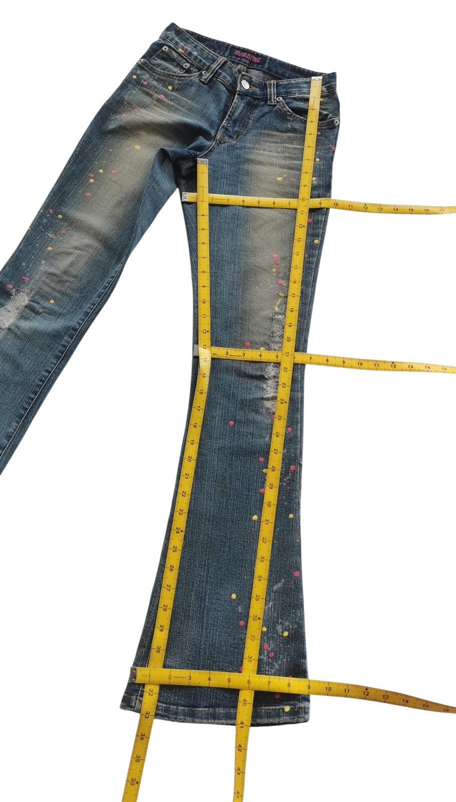 5351 POUR LES FEMMES Avirapink Flare, Bootcut Painter Jeans Size 25" / US 0 / IT 36 - 12 Thumbnail