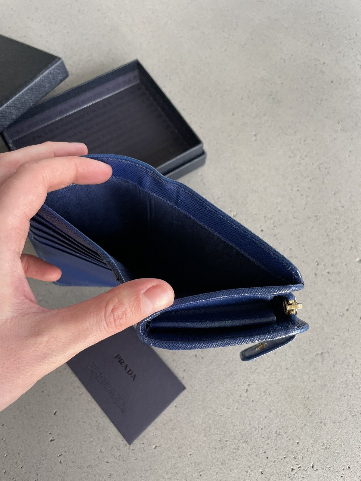 Prada Prada Saffiano Leather Bifold Wallet Size ONE SIZE - 12 Thumbnail