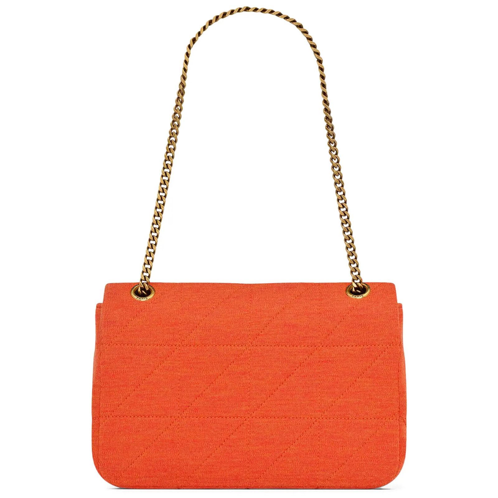 Yves Saint Laurent Saint Laurent Medium Marigold Orange Jersey Shoulder Bag Size ONE SIZE - 8 Thumbnail