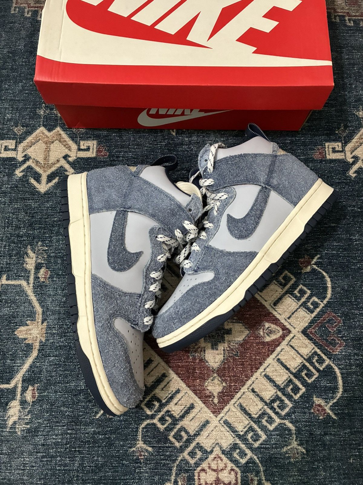Nike Nike Dunk High Ab Notre Midnight Navy SKU CW3092-400 Size US 9 / EU 42 - 2 Thumbnail