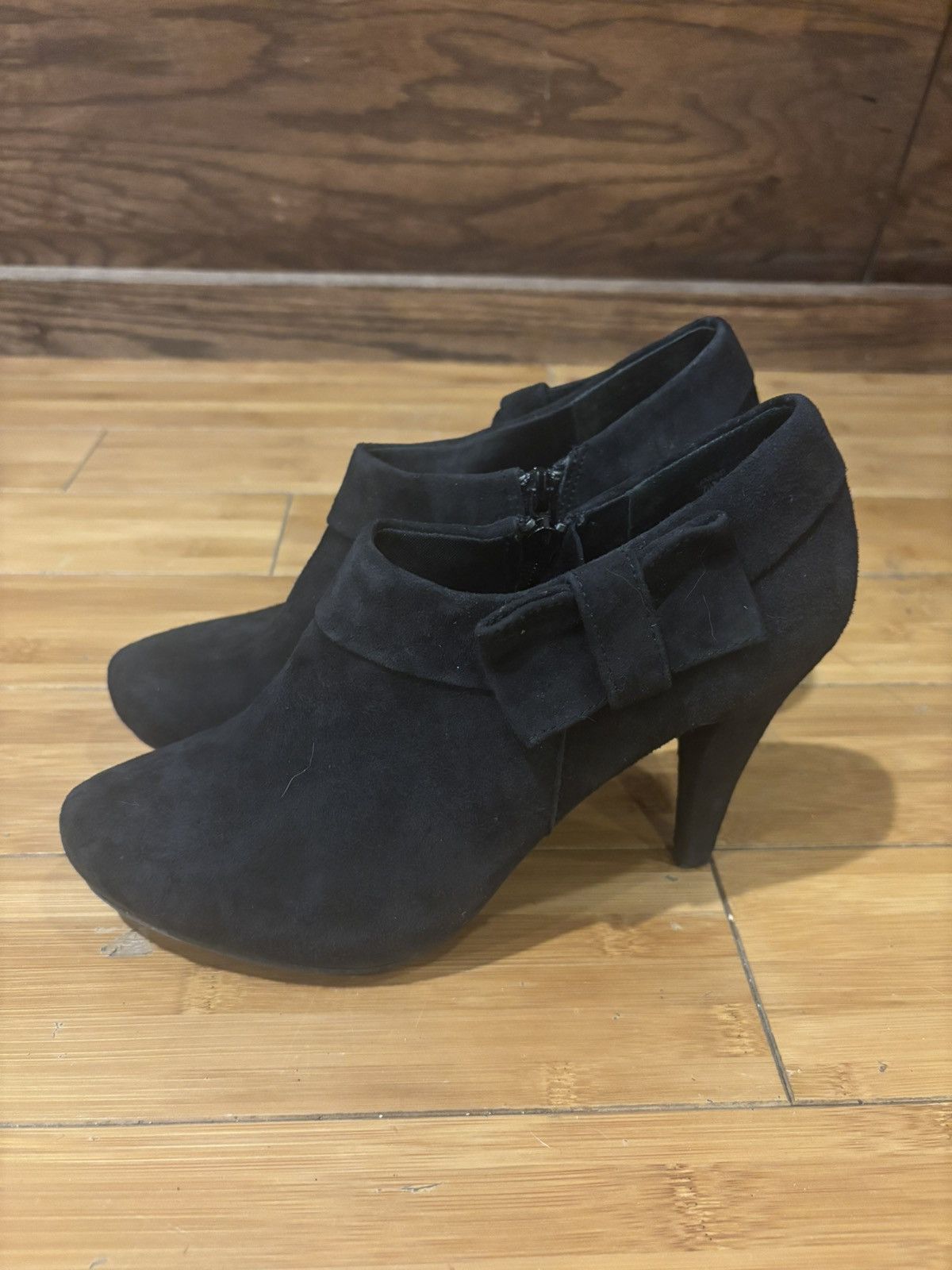 Other Black suede heels.wf-277 Size US 7 / IT 37 - 2 Thumbnail