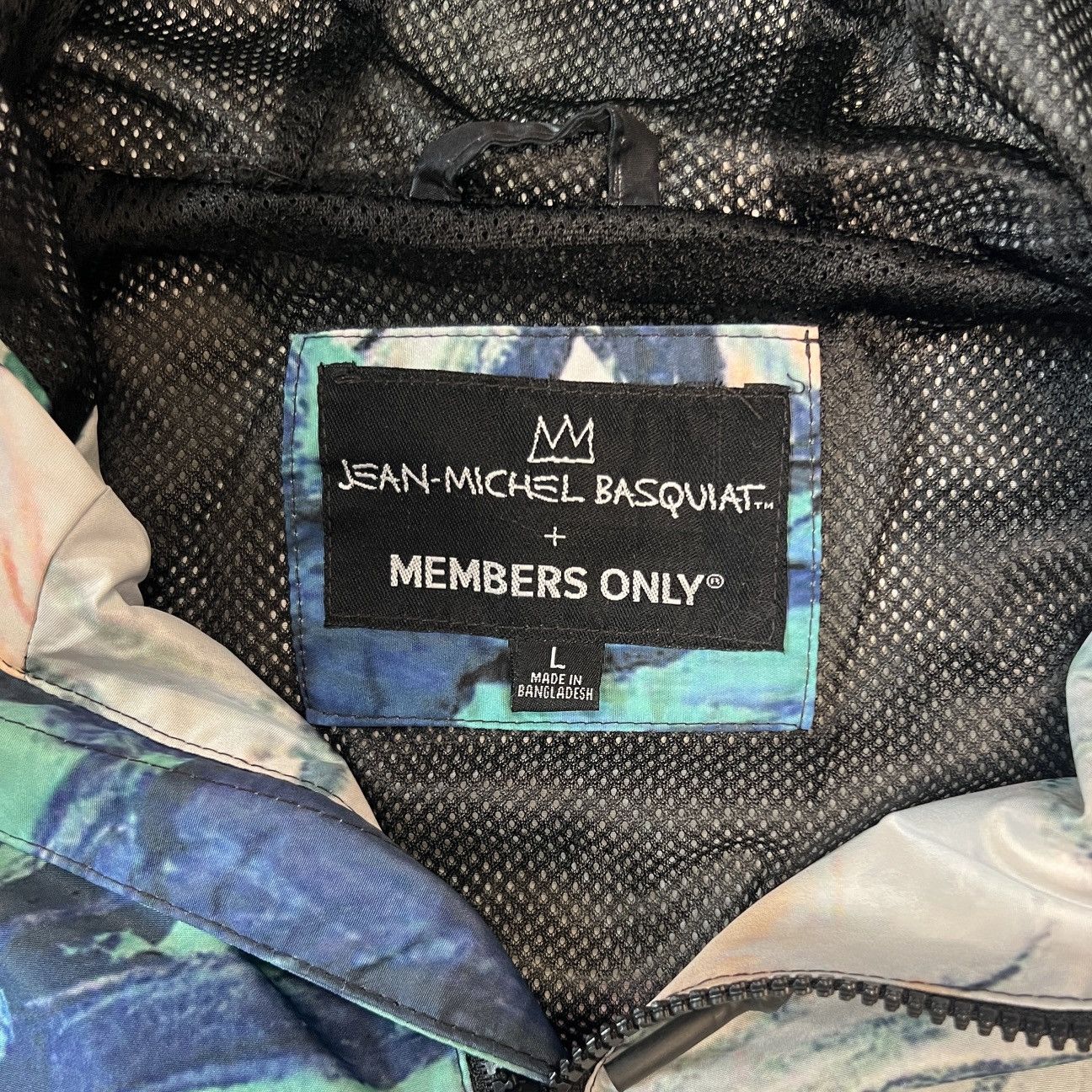 Jean-Michel Basquiat × Members Only × Vintage BASQUIAT x MEMBERS ONLY Zip Up Lightweight Hooded Jacket Size US L / EU 52-54 / 3 - 6 Thumbnail