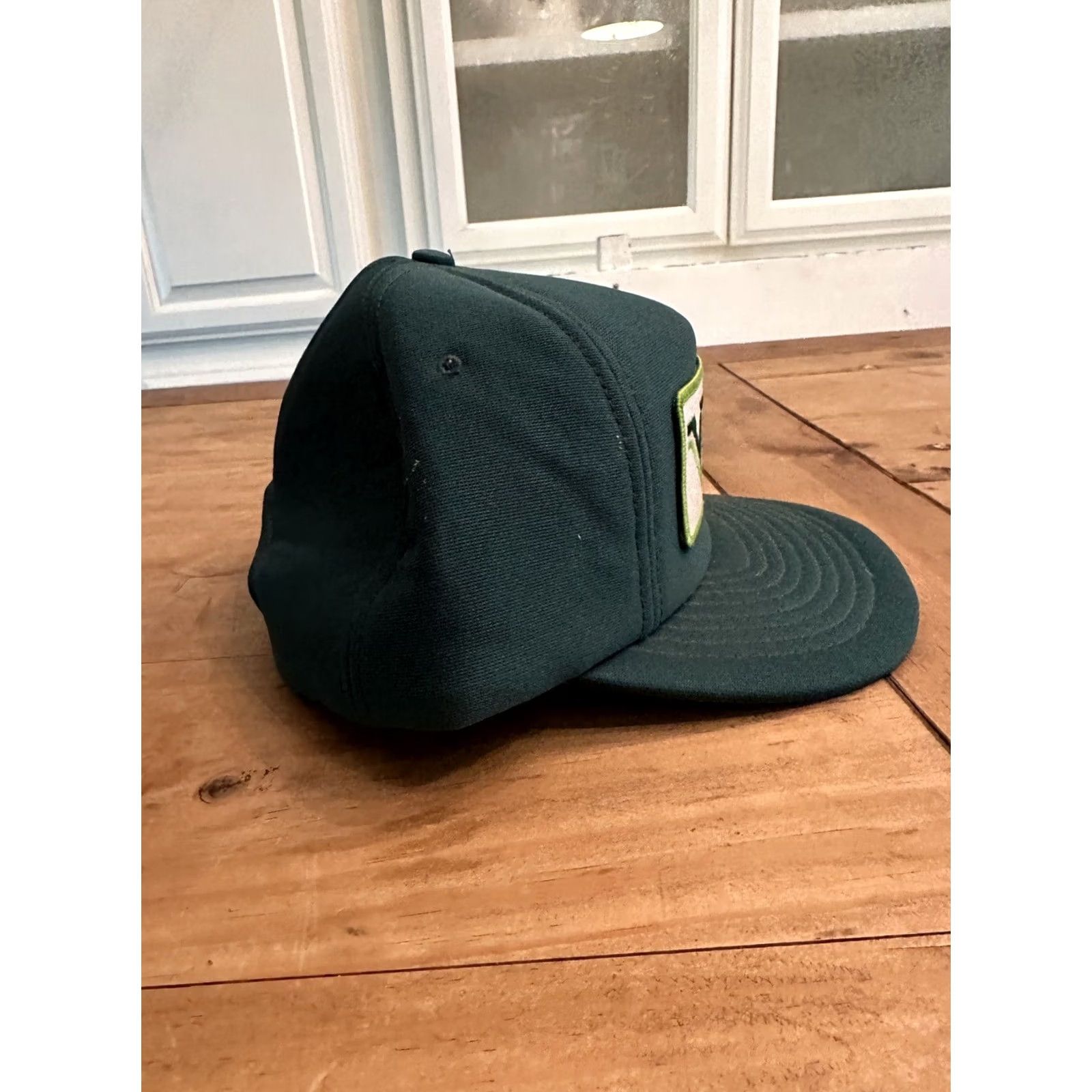 Vintage VINTAGE Interstate Batteries Hat Cap Trucker Full Foam Green Big Patch Made USA Men One Size Adjustable Foam Green USA Trucker Hat Mens Size ONE SIZE - 3 Thumbnail