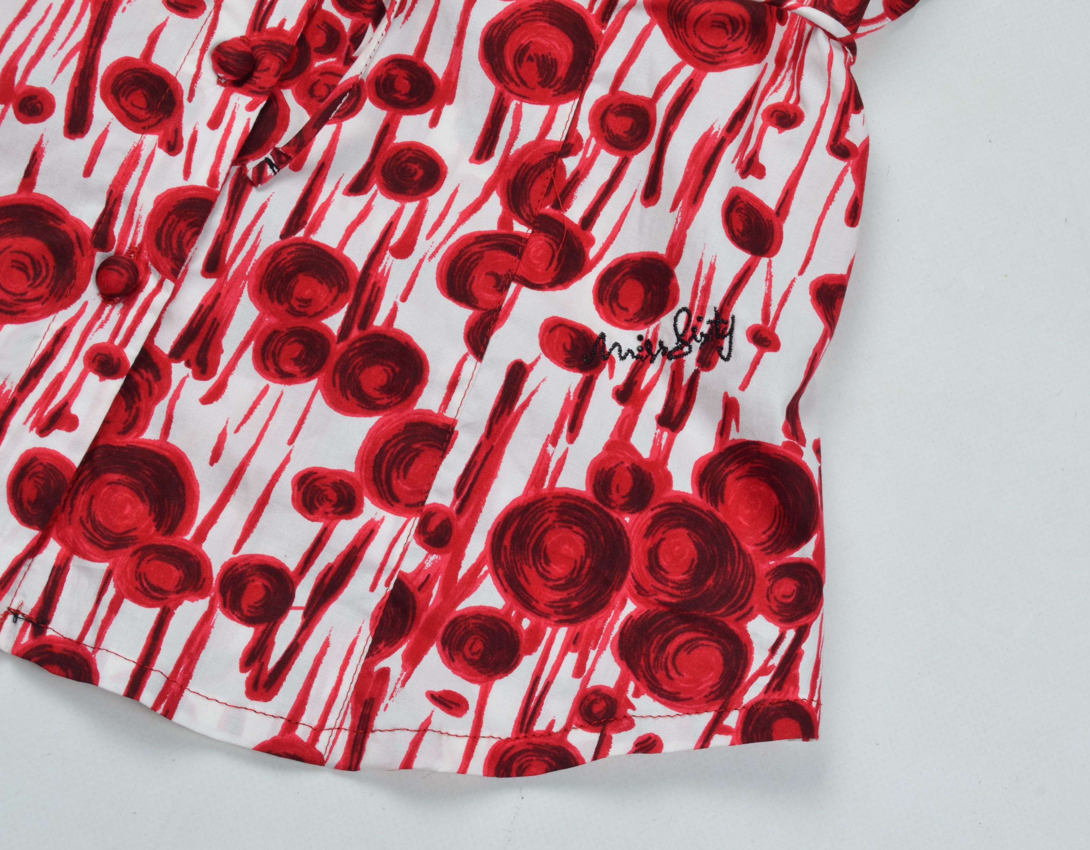 Miss Sixty × Vintage Miss Sixty Y2K Coquette Red Floral Print Short Sleeve Shirt Size L / US 10 / IT 46 - 7 Thumbnail