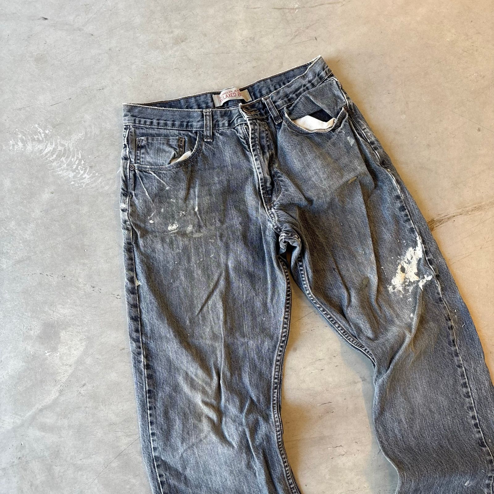 Vintage y2k vintage faded bootcut flared painted jeans Size US 32 / EU 48 - 2 Thumbnail