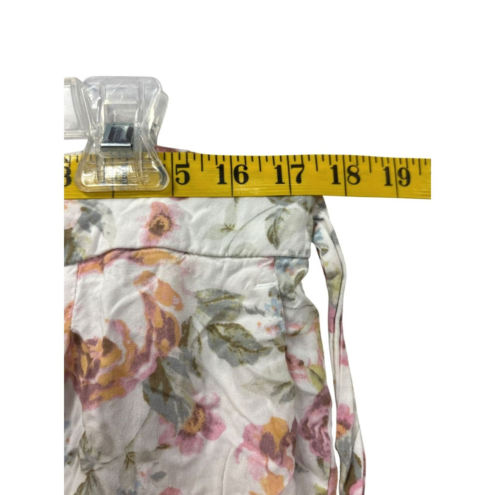 Vintage Jules & Leopold Floral Wide-Leg Rayon Pants Tie Waist Women XL White Dress Pants Size 40" / US 18 - 7 Thumbnail