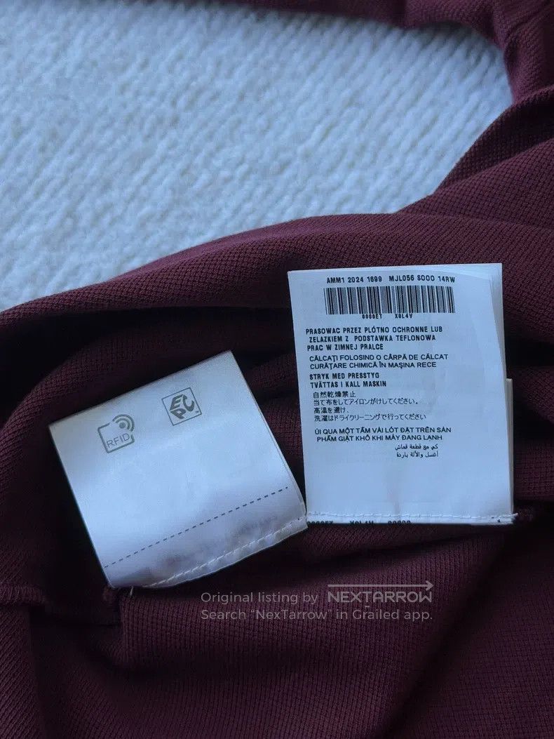 Miu Miu Miu Miu Size s Wine red polo long sleeve top Size S / US 4 / IT 40 - 6 Thumbnail