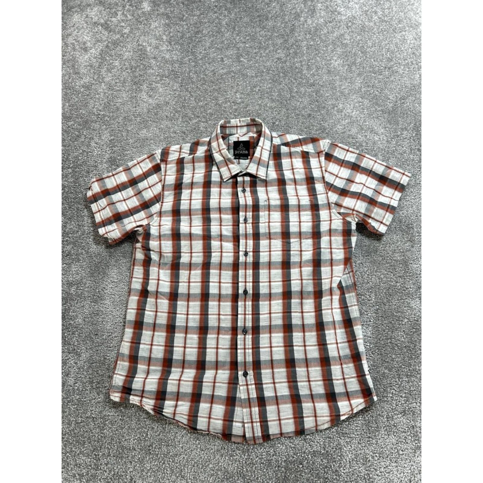 Prana prAna Shirt Mens Large Multicolor Plaid Cotton Pocket Button-Up Casual Outdoor Classic Modern Size US L / EU 52-54 / 3 - 2 Thumbnail