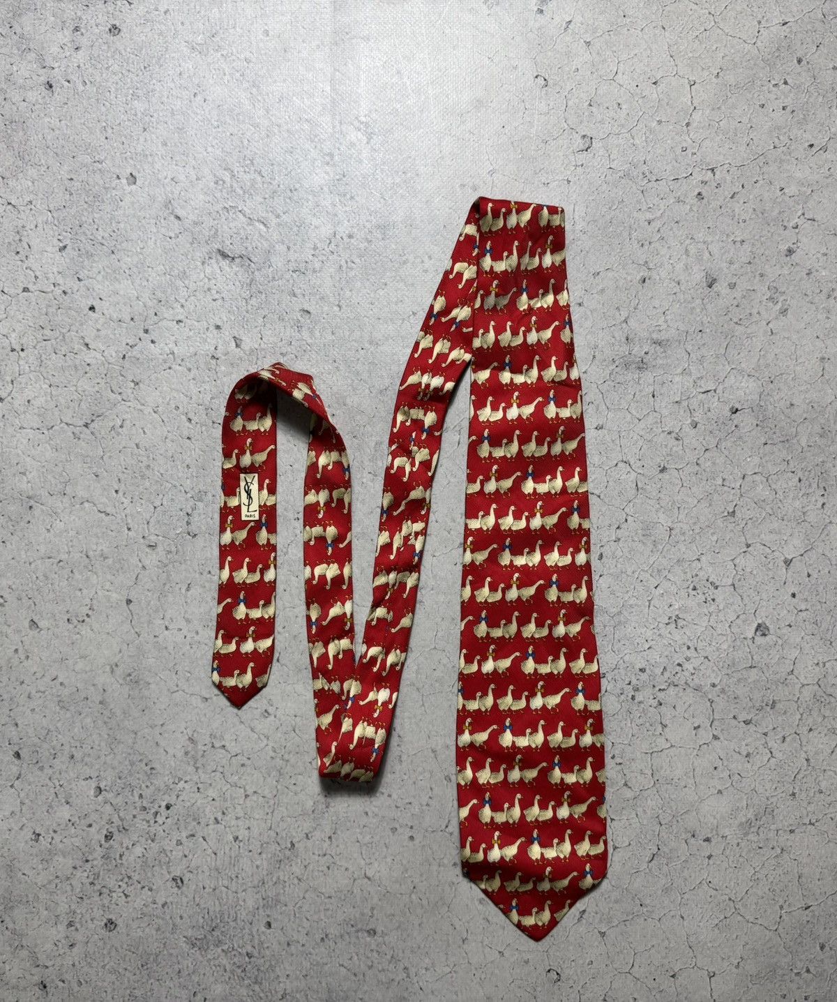 Yves Saint Laurent Yves Saint Laurent YSL Logo Luxury Silk Tie Vintage Size ONE SIZE - 1 Thumbnail