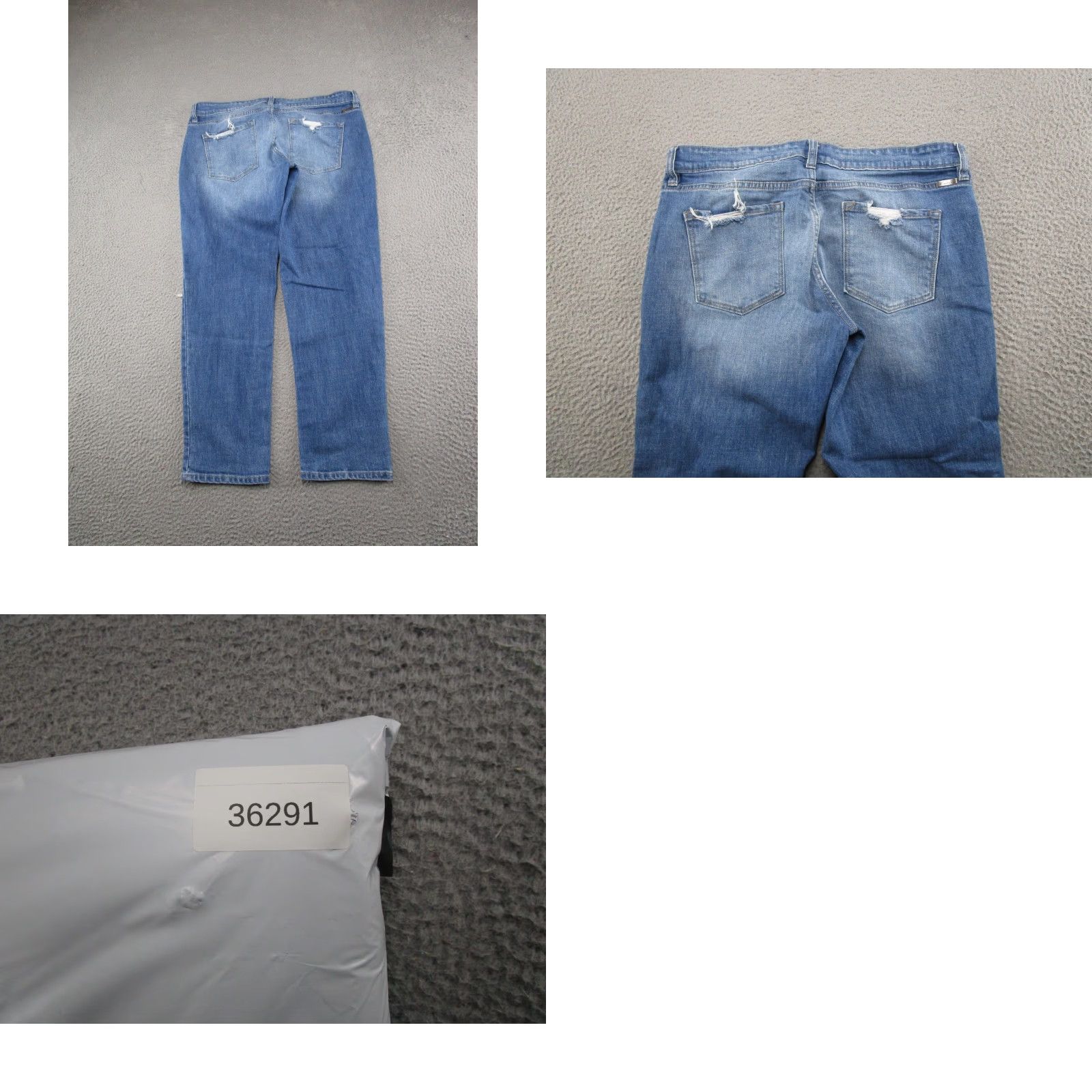 Vintage Kancan Women’s Blue Stretch Denim Jeans Size 15 Regular Distressed High Rise Jeans Size 36" / US 14 / IT 50 - 9 Thumbnail