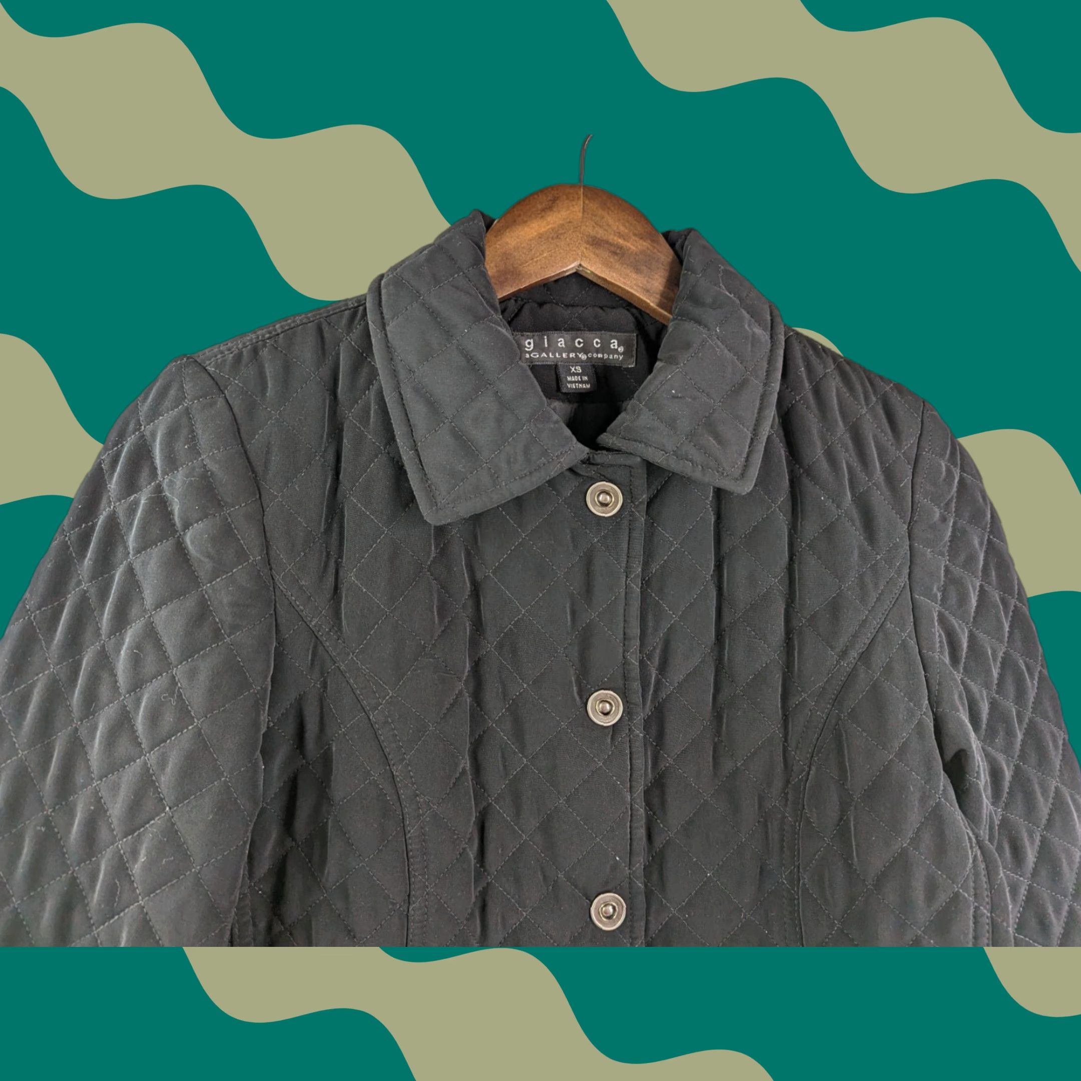Vintage GIACCA Jacket Women Quilted Black Full Zip Button Lightweight Mid-Length XS Size Black 2010-2019 Vintage No Room Regular Giacca Size XS / US 0-2 / IT 36-38 - 1 Thumbnail