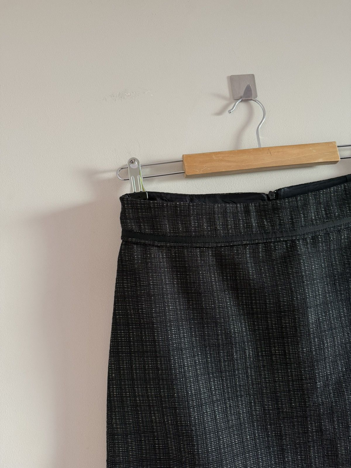 Dries Van Noten Vintage Dries Van Noten Wool Linen Pencil Skirt Size 28" / US 6 / IT 42 - 3 Thumbnail