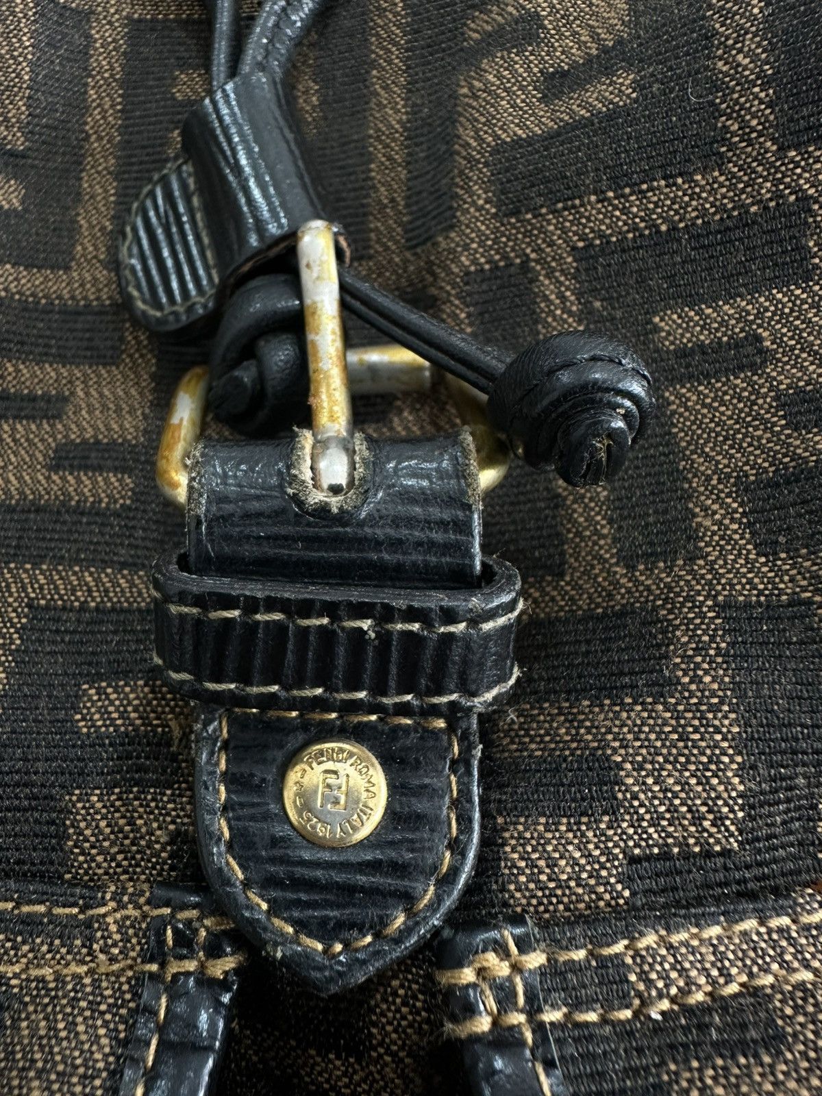 Fendi FENDI Brown Zucca Canvas Backpack Size ONE SIZE - 14 Thumbnail