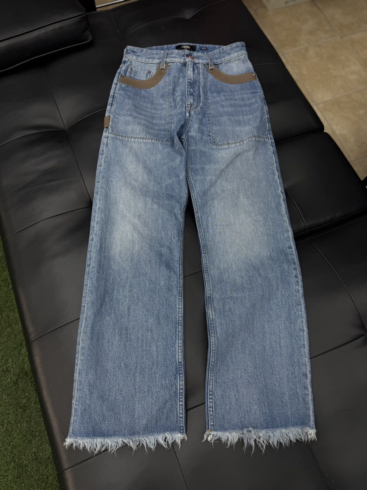 Fendi Fendi Blue Jeans Leather Size 30/34 $1500 Retail Size US 30 / EU 46 - 1 Thumbnail