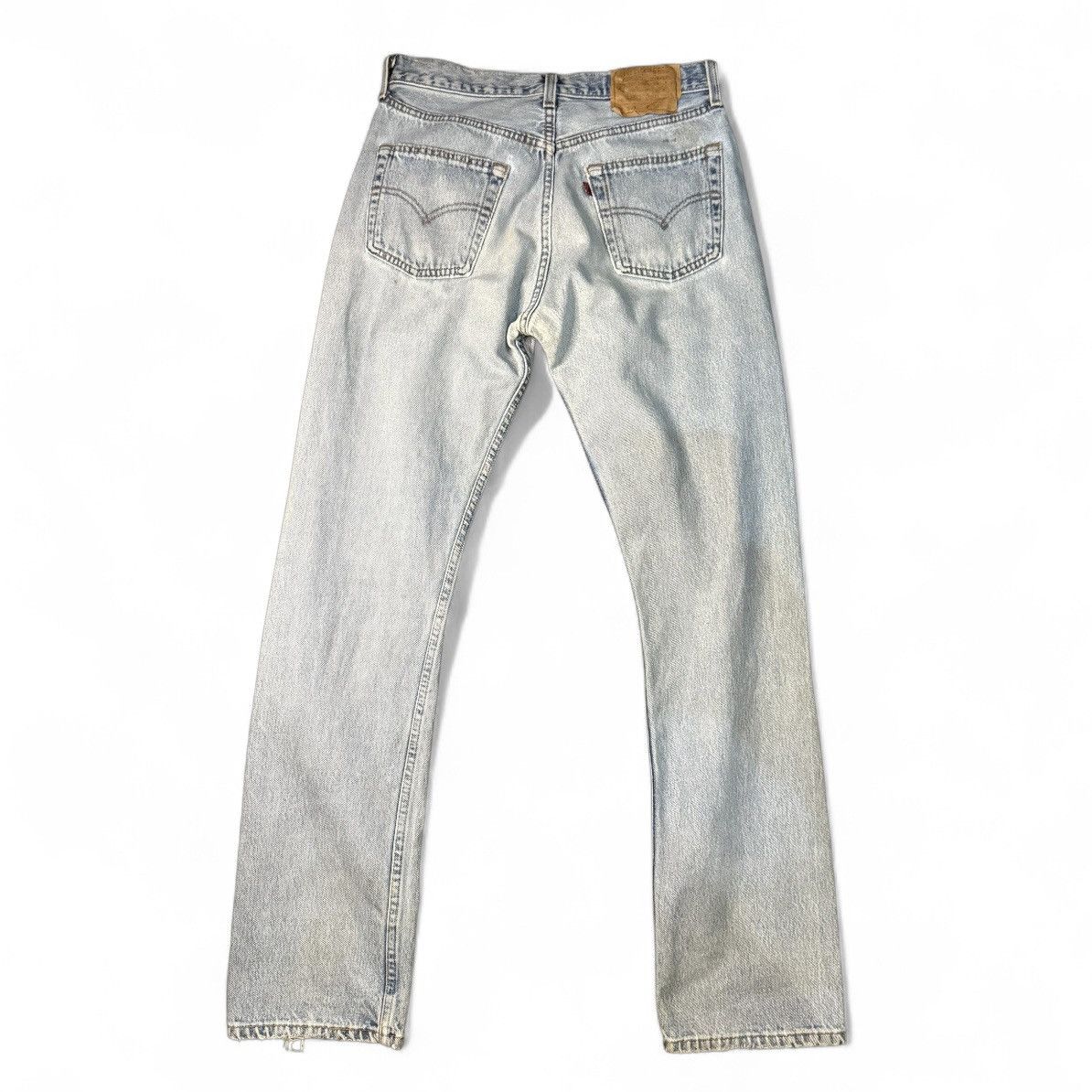 Levi's Vintage Clothing 🔥🇺🇸 Vintage 90s Levis 501 Super Distressed Faded Denim Size US 30 / EU 46 - 2 Thumbnail