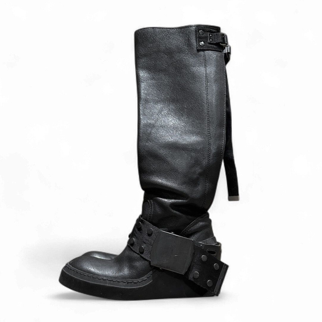 Le Grande Bleu (L.G.B.) L.G.B. black leather platform knee-high boots Size US 6 / IT 36 - 2 Thumbnail
